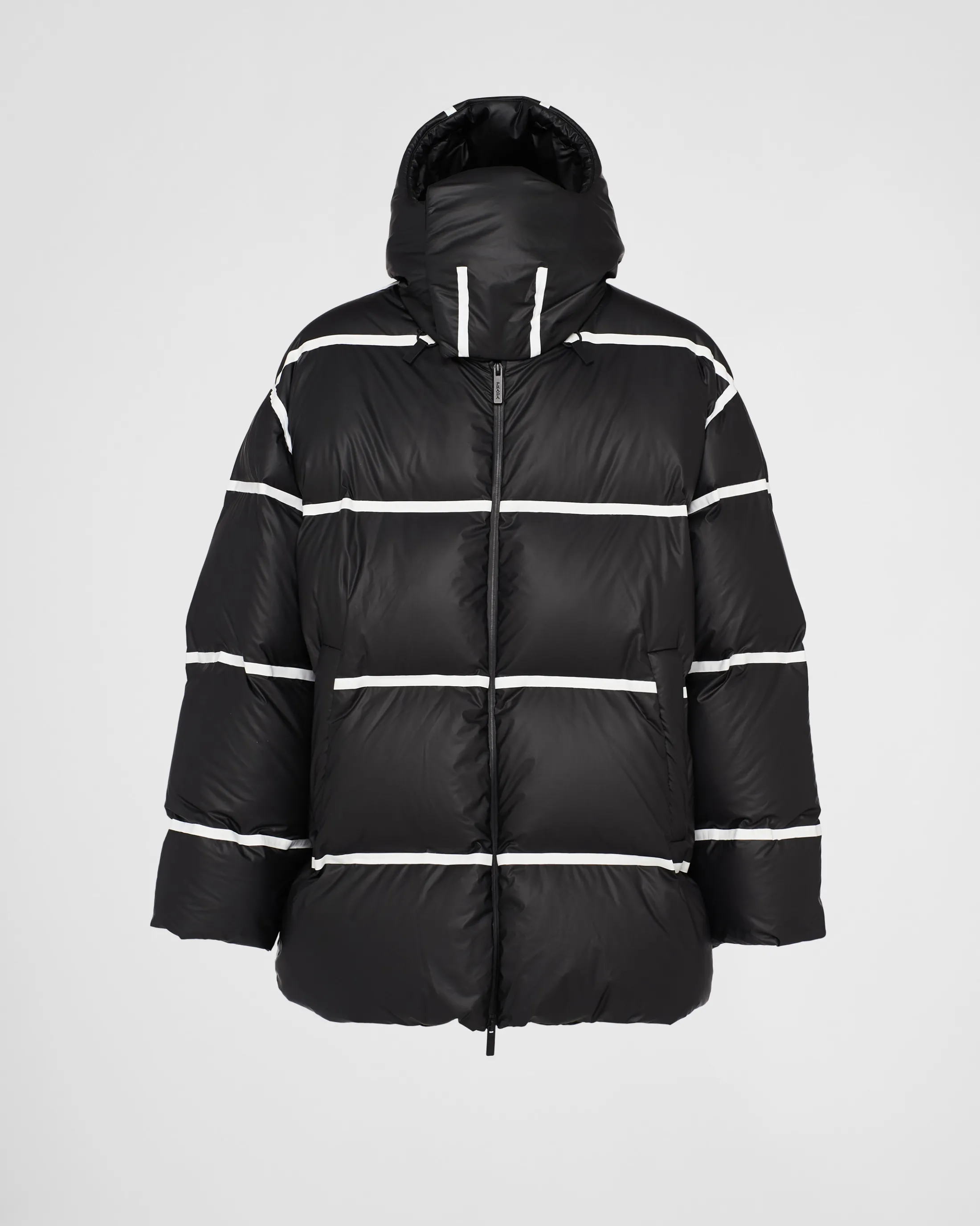 Prada Medium-weight light technical fabric down jacket Black Sale