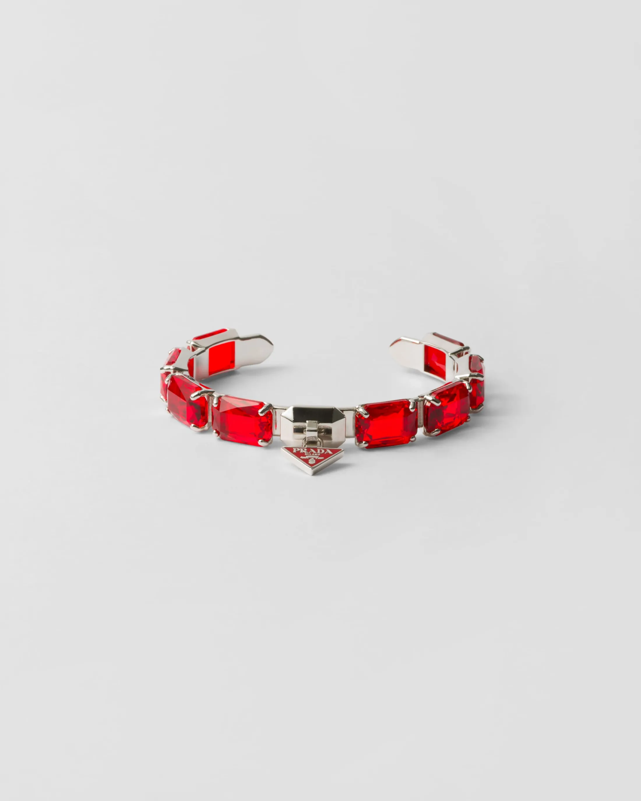 Prada Metal bracelet with crystals Fieryred Best