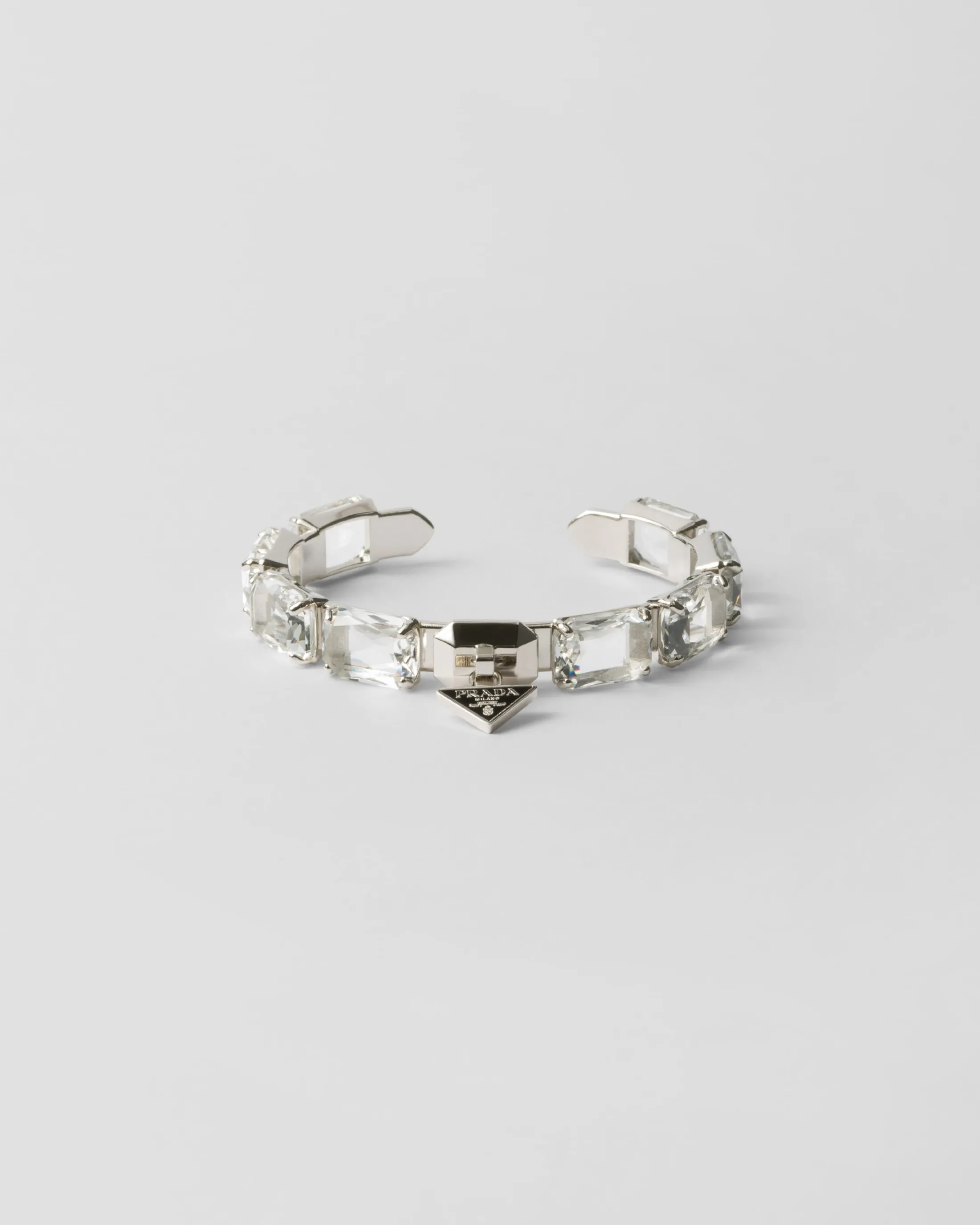 Prada Metal bracelet with crystals Crystal/black Sale