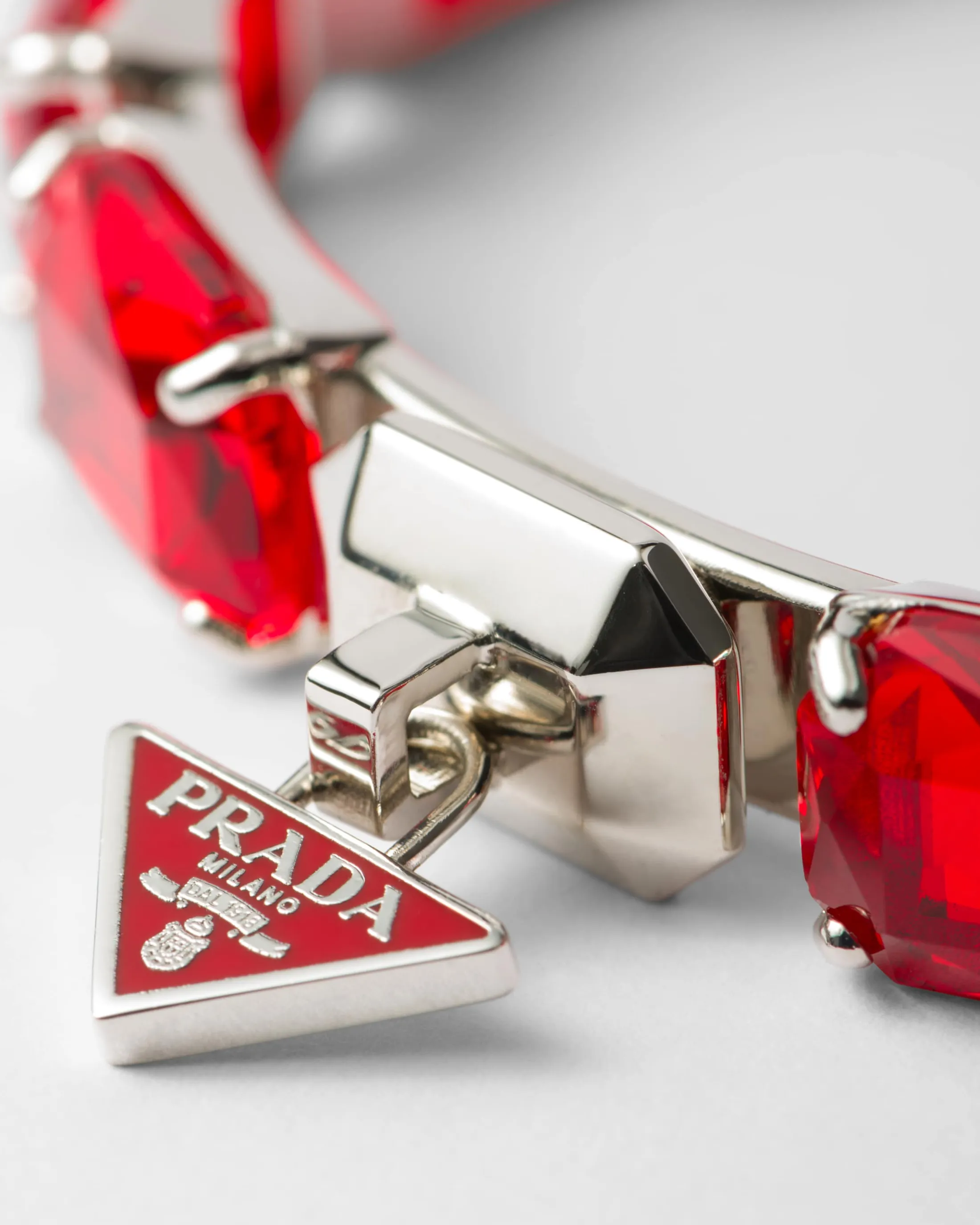 Prada Metal bracelet with crystals Fieryred Best