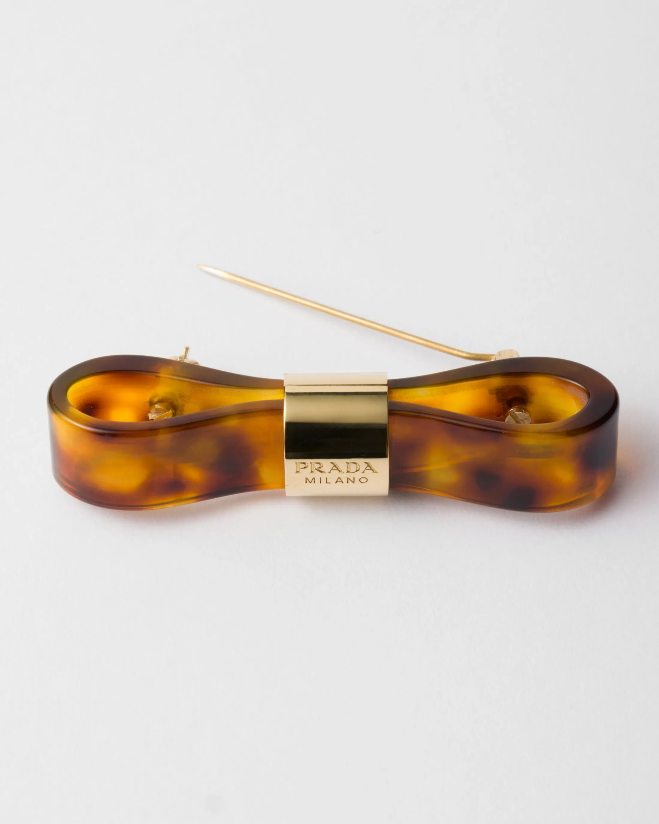 Prada Metal brooch Honey/tortoiseshell Best Sale