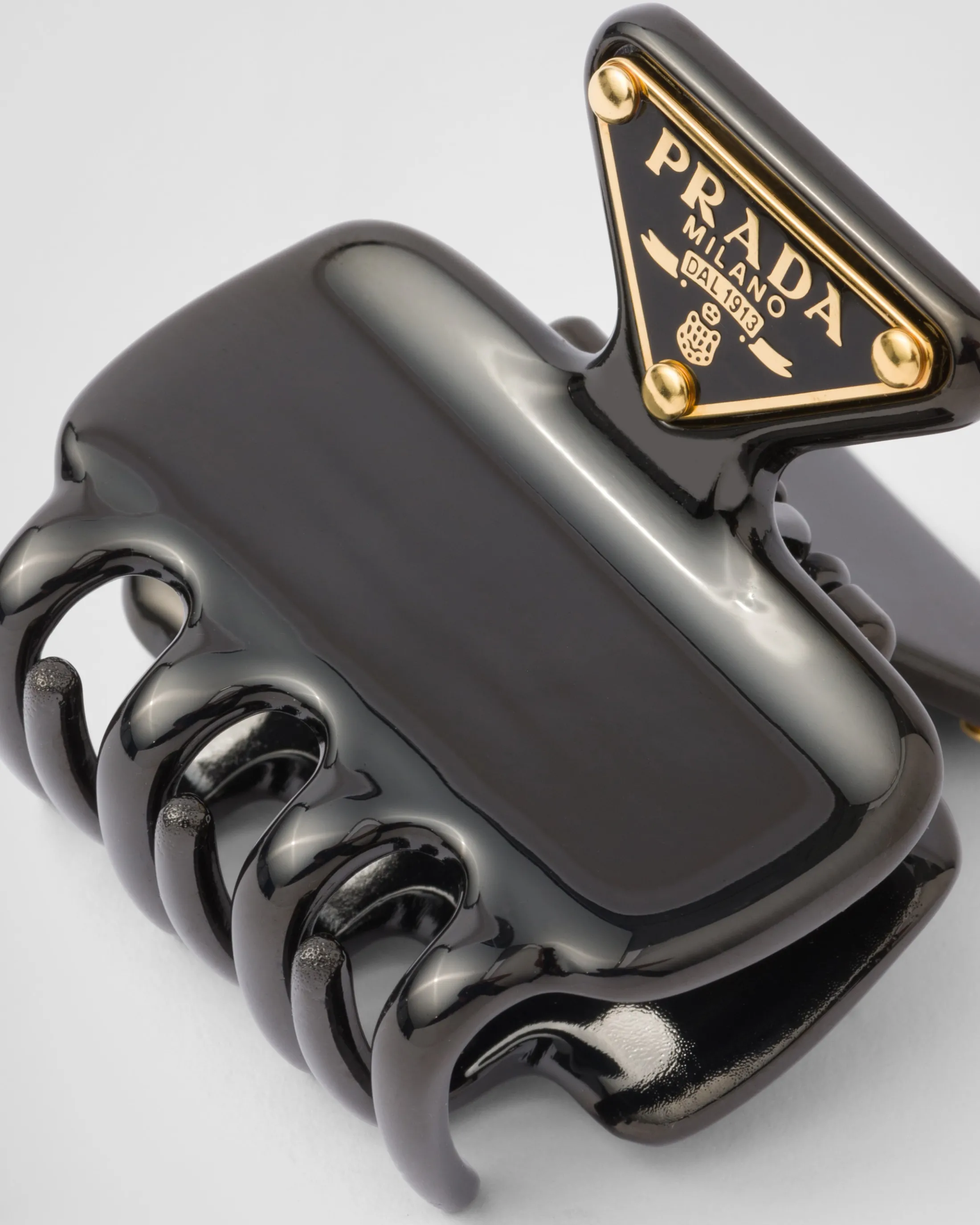 Prada Metal claw clip Black Shop