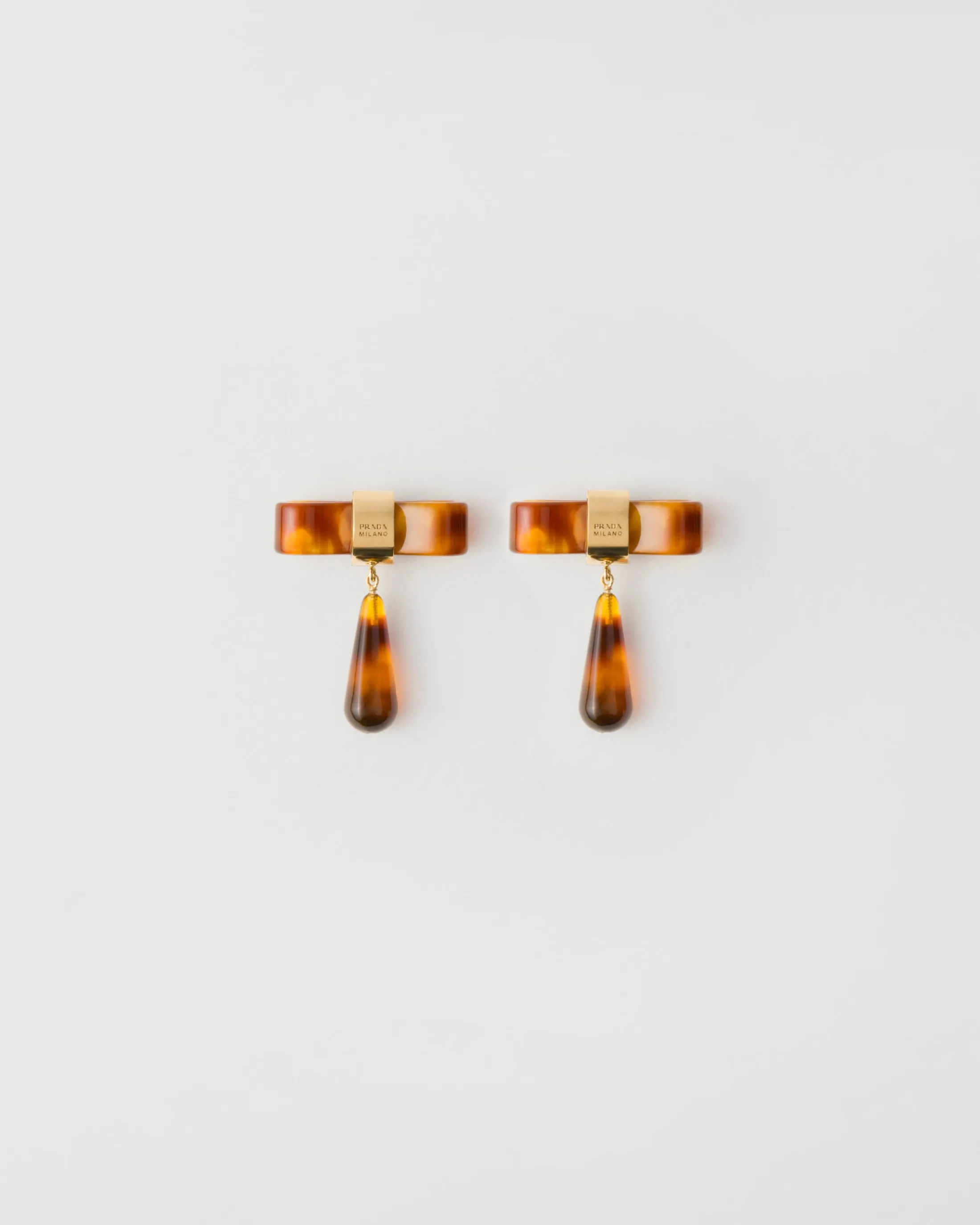 Prada Metal earrings Honey/tortoiseshell Cheap