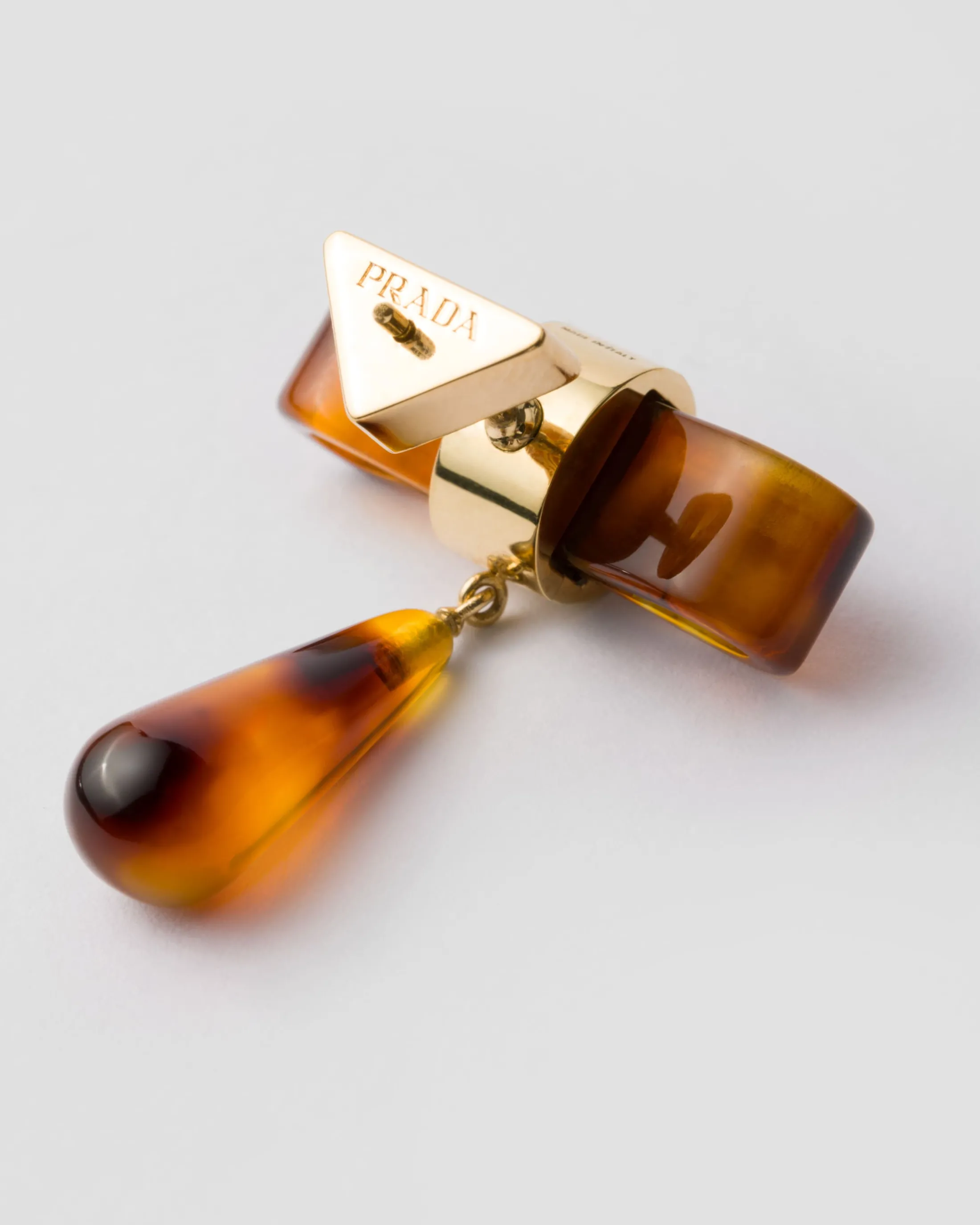 Prada Metal earrings Honey/tortoiseshell Cheap