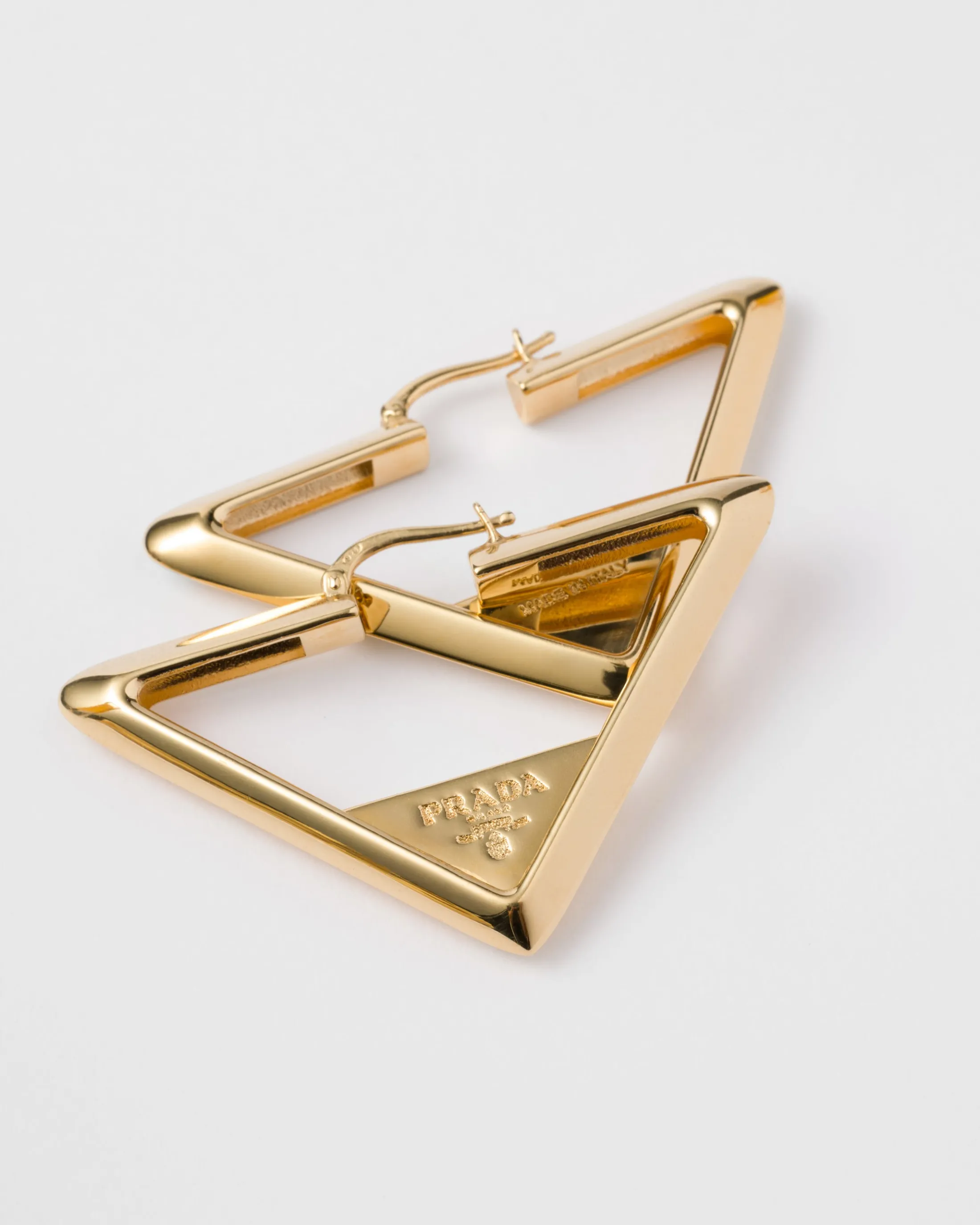 Prada Metal earrings Gold New