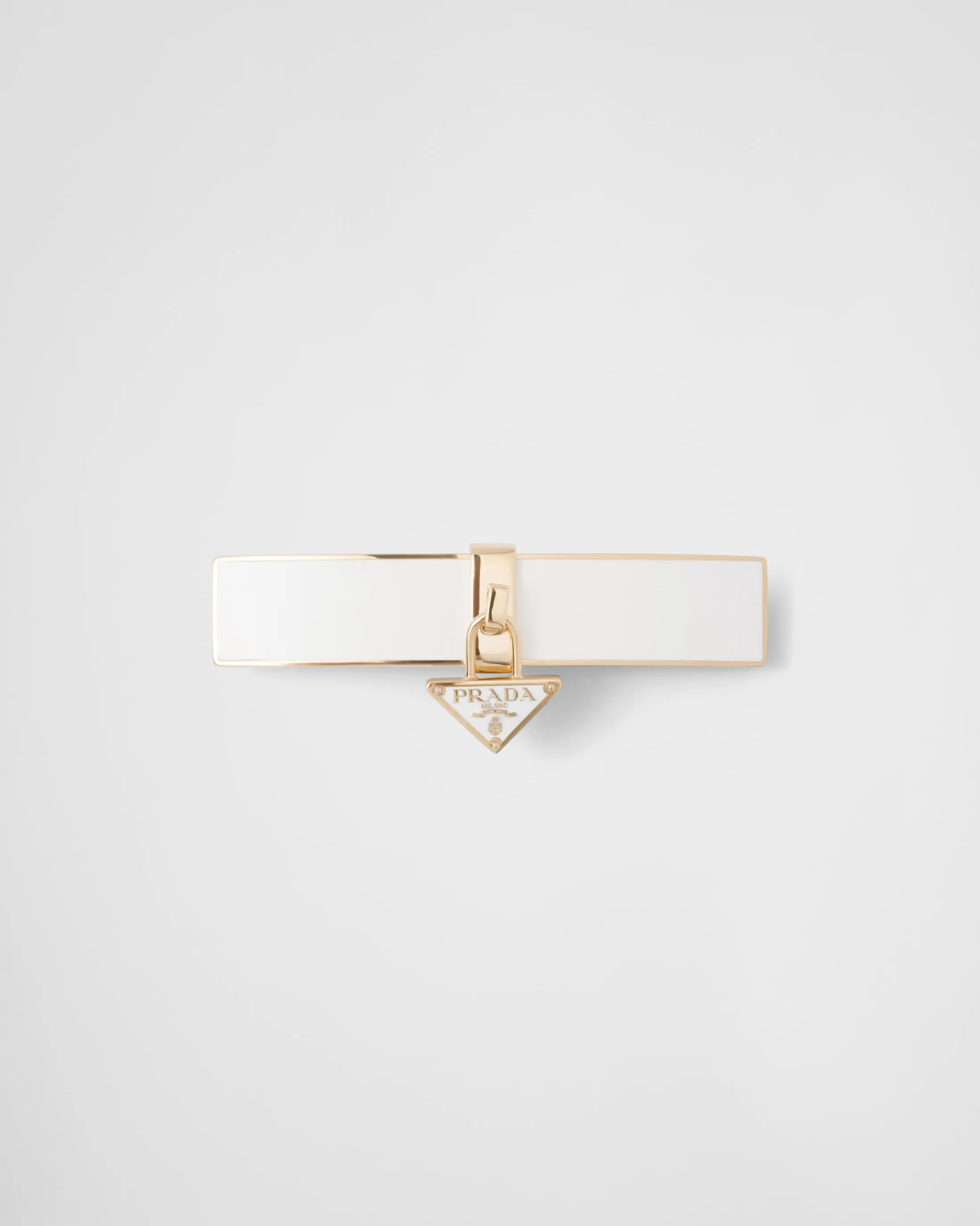 Prada Metal hair clip White/gold Online