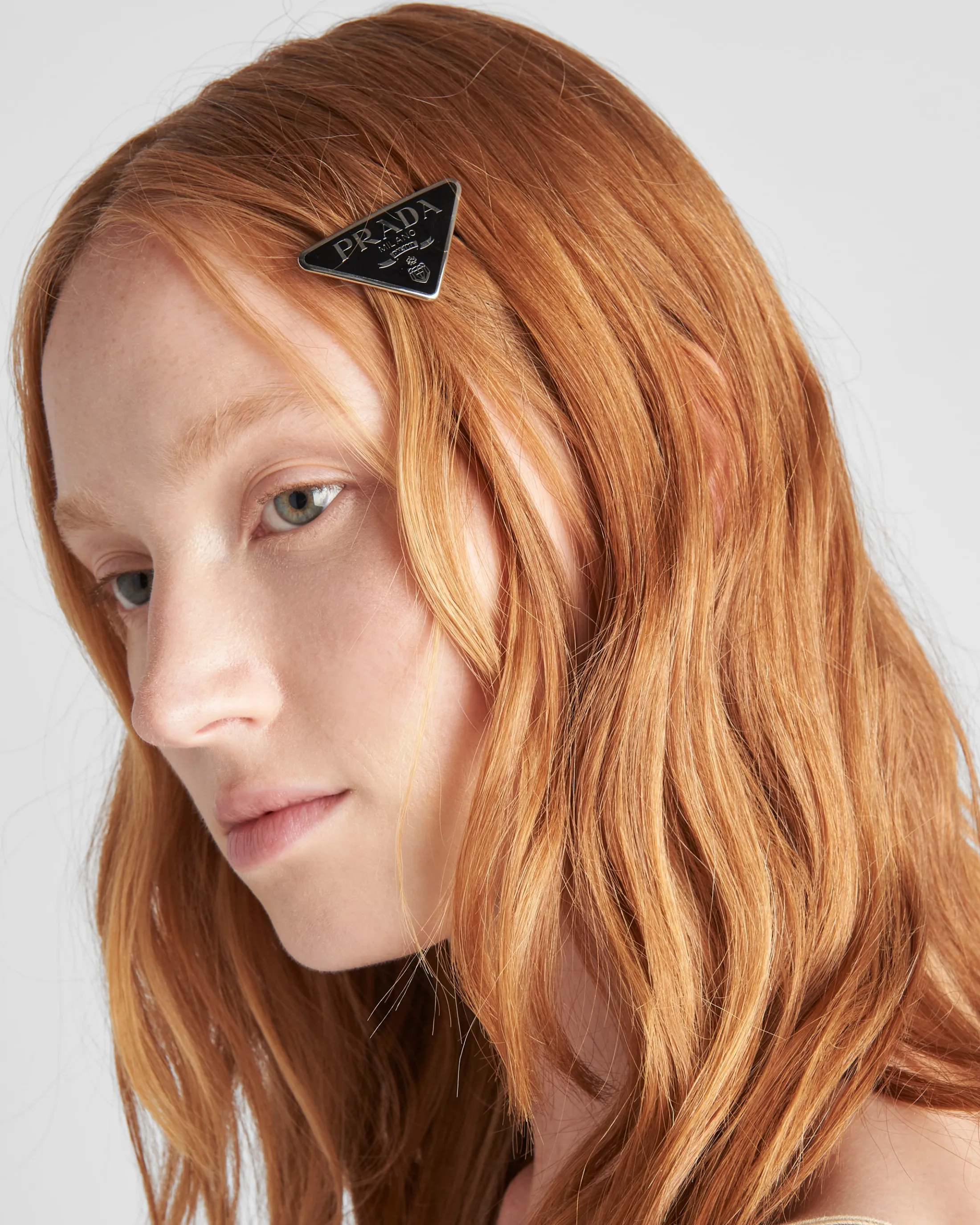 Prada Metal hair clip Black Fashion