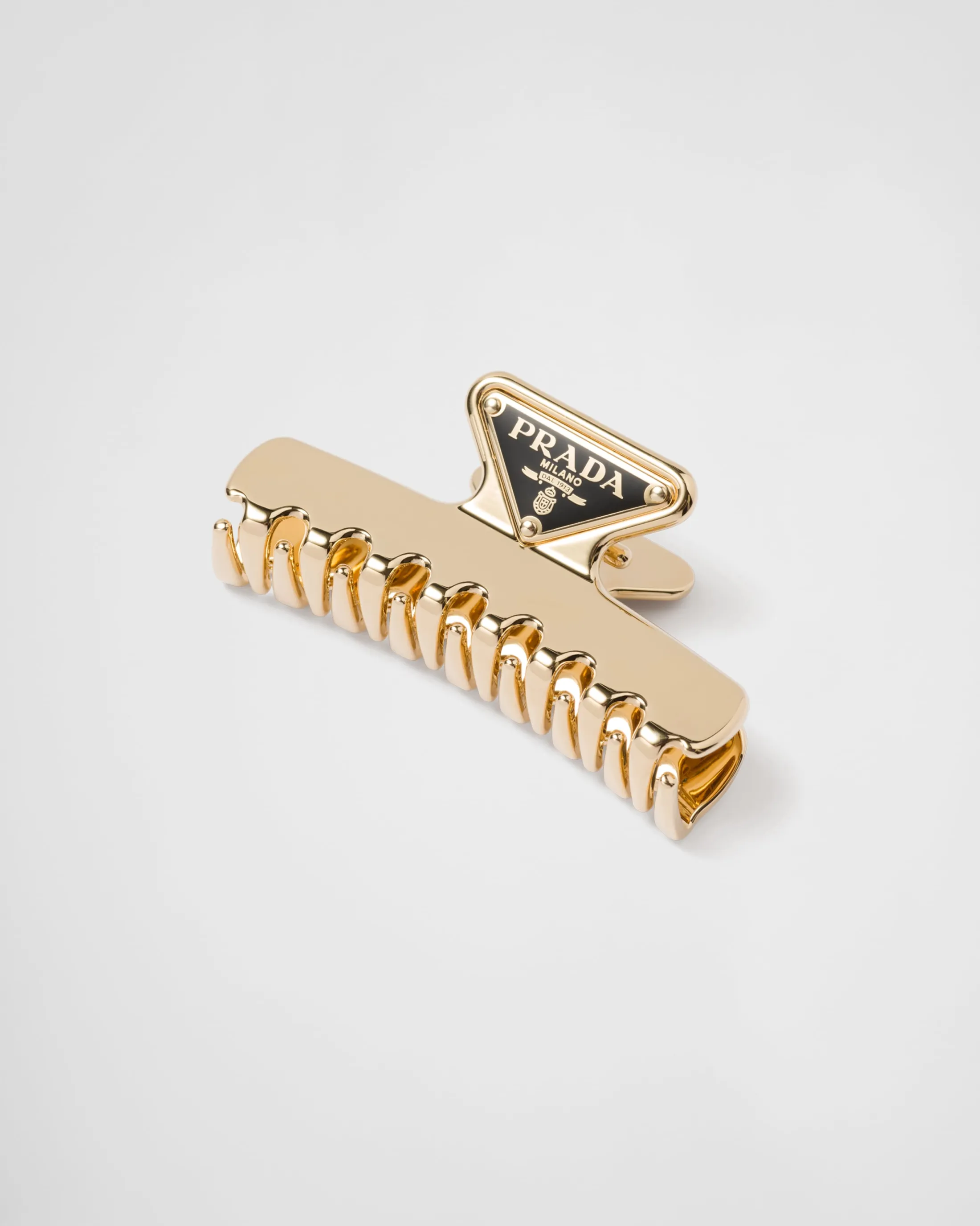 Prada Metal hair clip Gold Best Sale