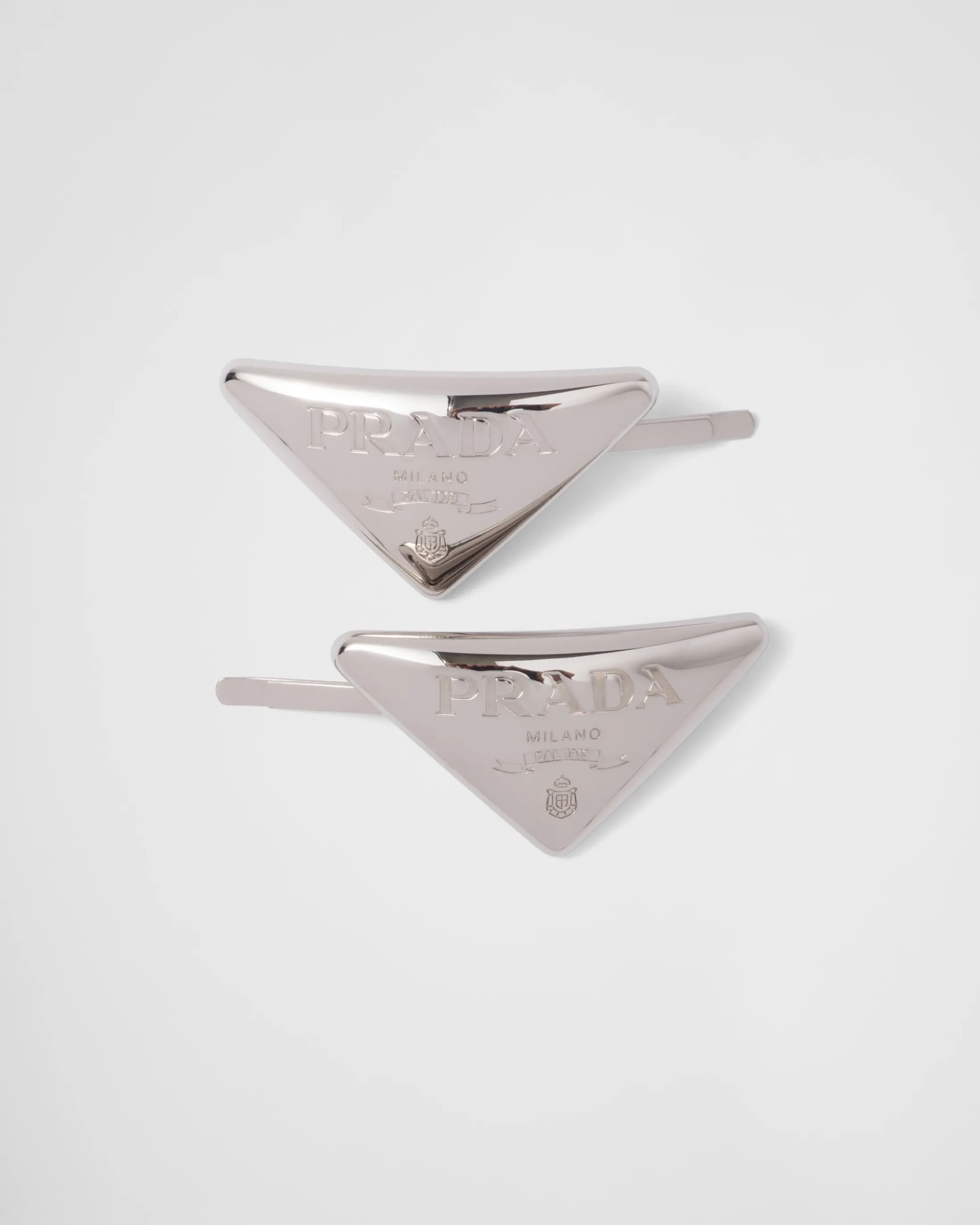 Prada Metal hair clips Silver Shop