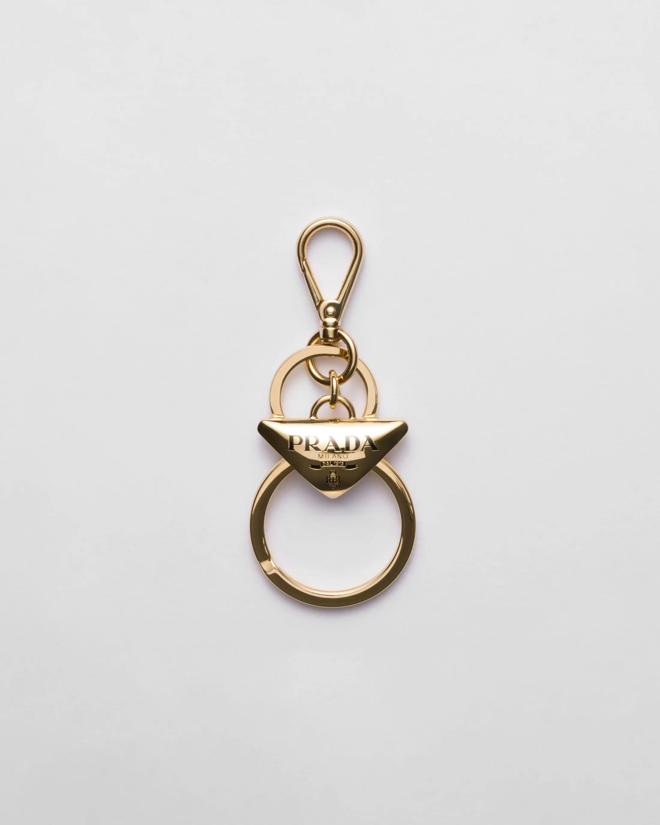 Prada Metal key ring Gold/black Online