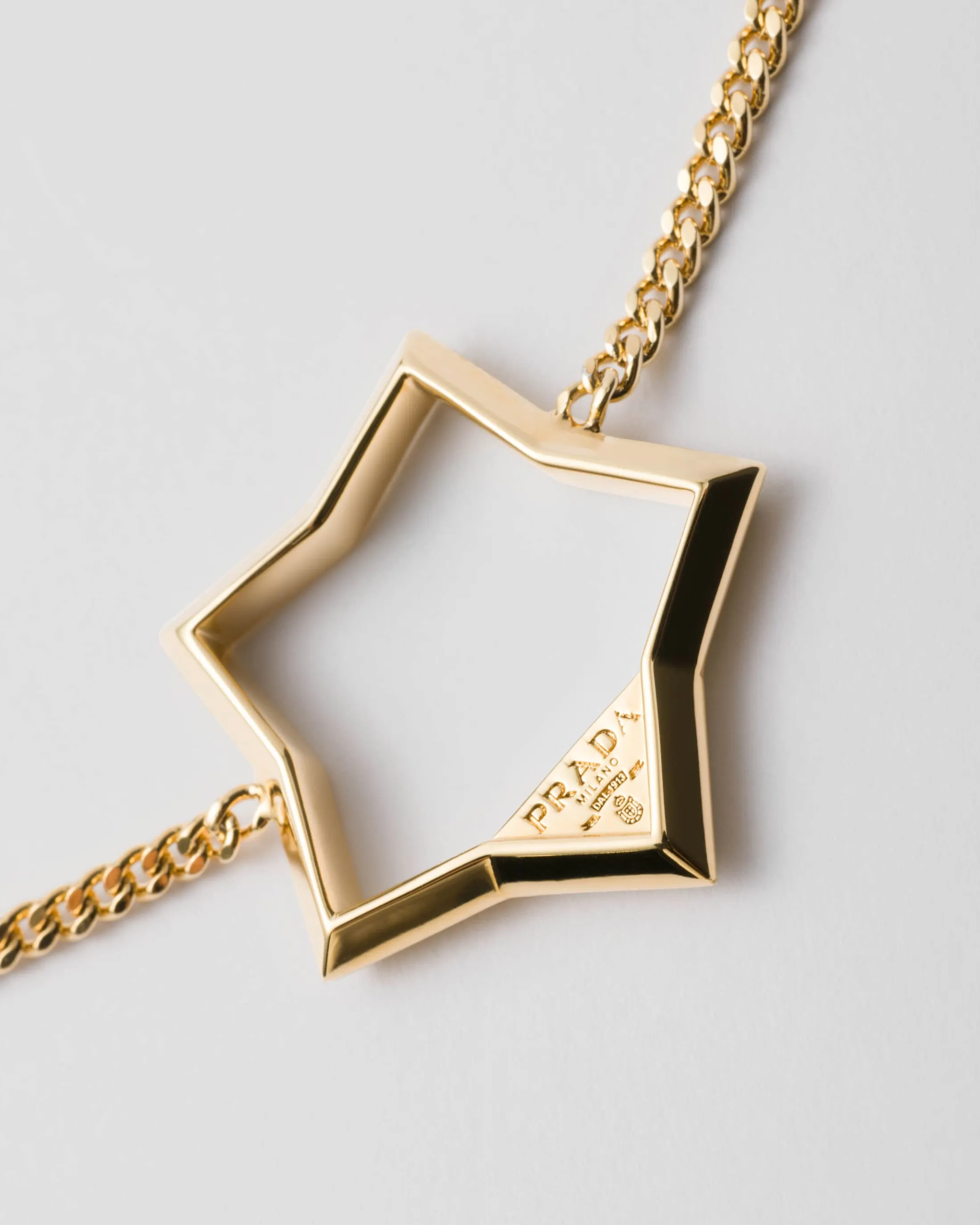 Prada Metal necklace Gold Best Sale