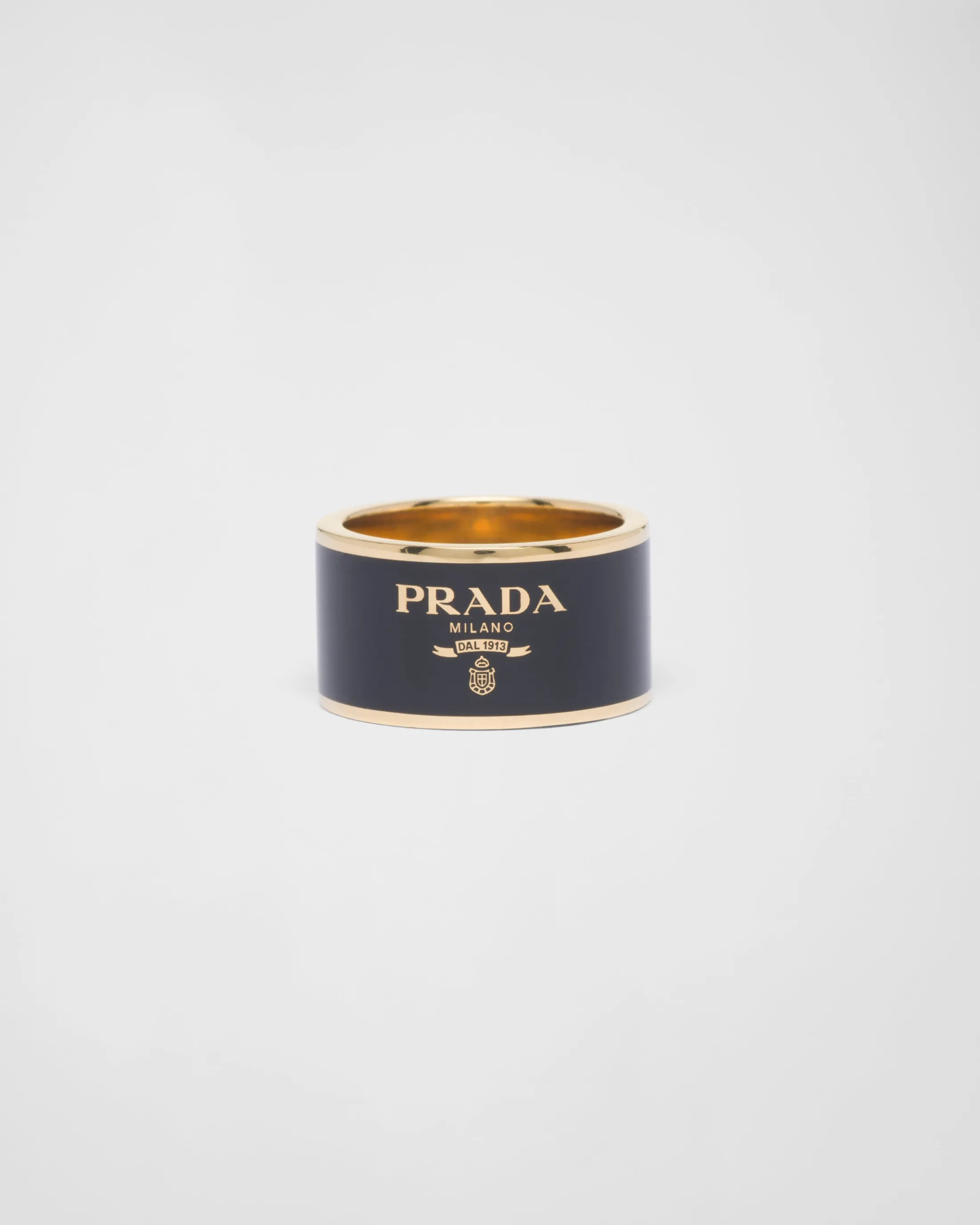 Prada Metal ring Black/gold Best Sale