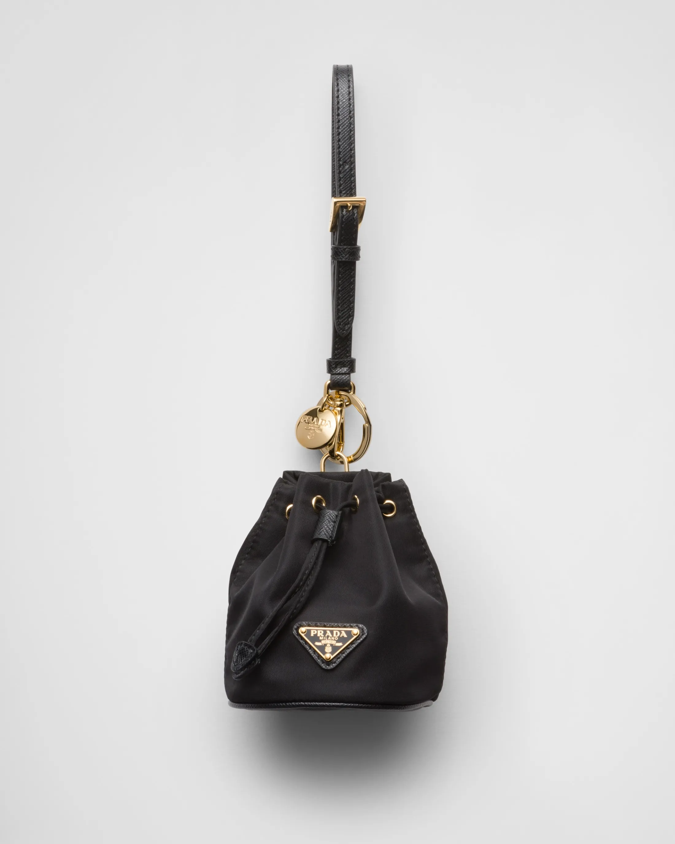 Prada Mini Icon Re-Nylon bag charm Black Outlet