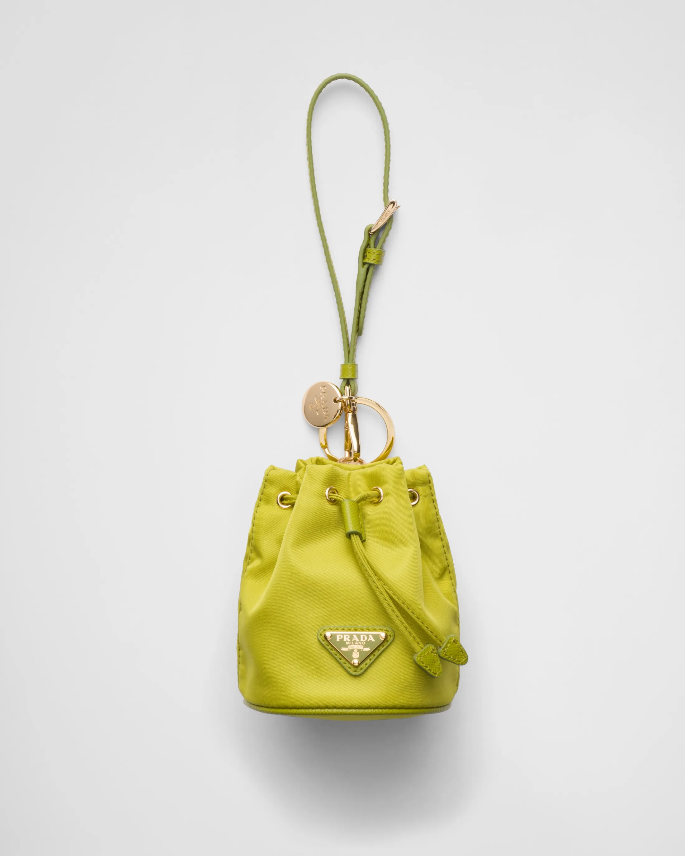 Prada Mini Icon Re-Nylon bag charm Ferngreen Store