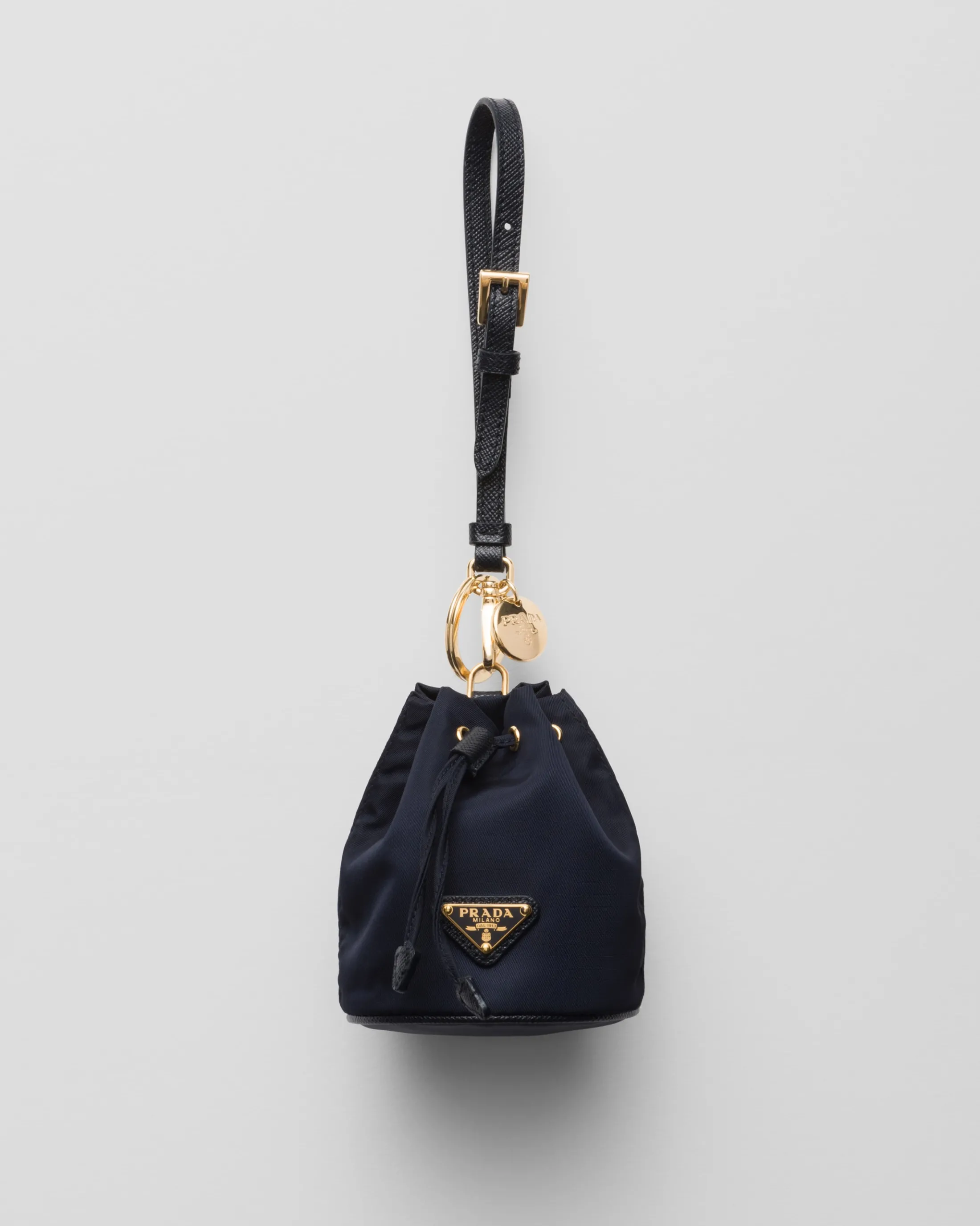 Prada Mini Icon Re-Nylon bag charm Blue Cheap