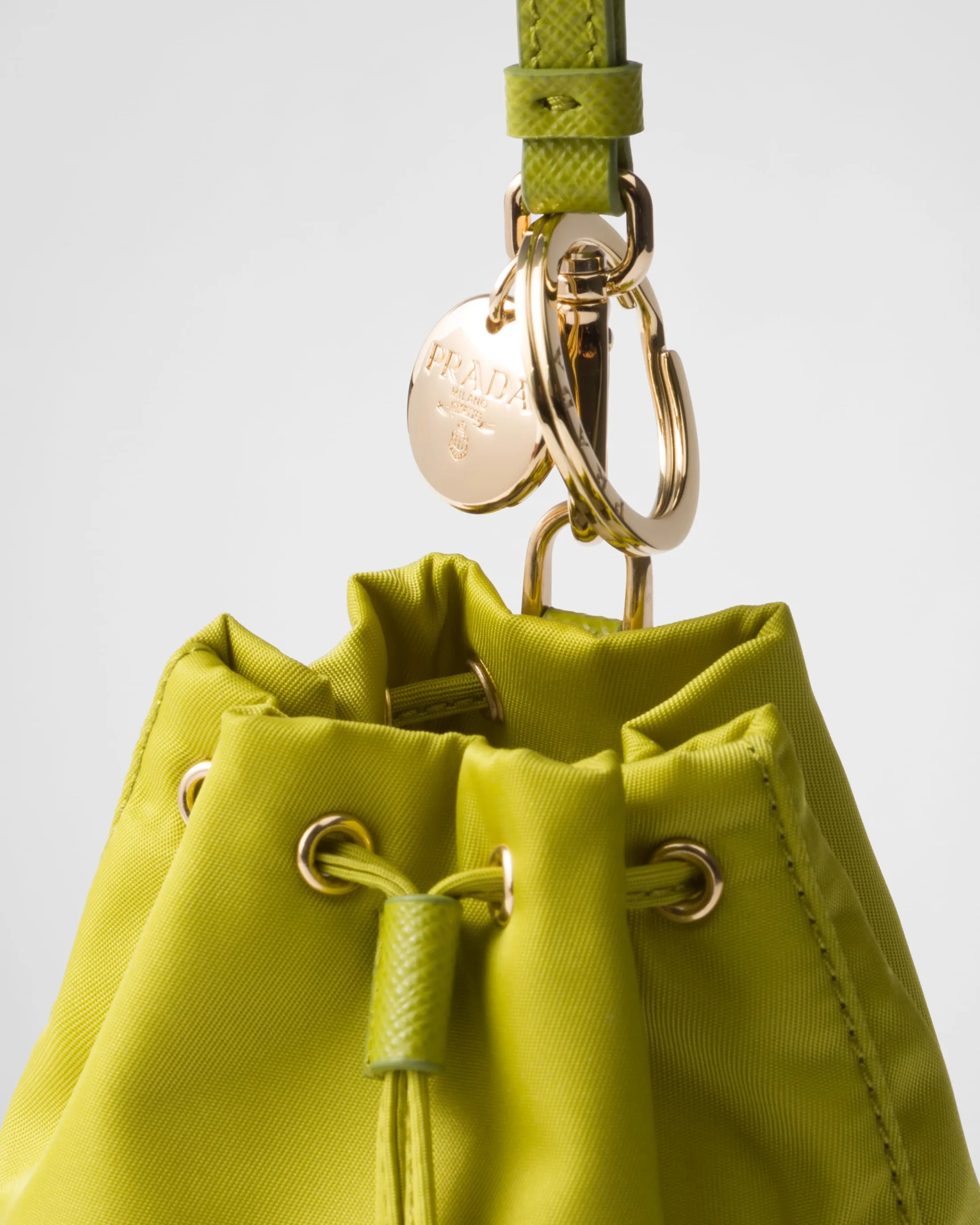 Prada Mini Icon Re-Nylon bag charm Ferngreen Store