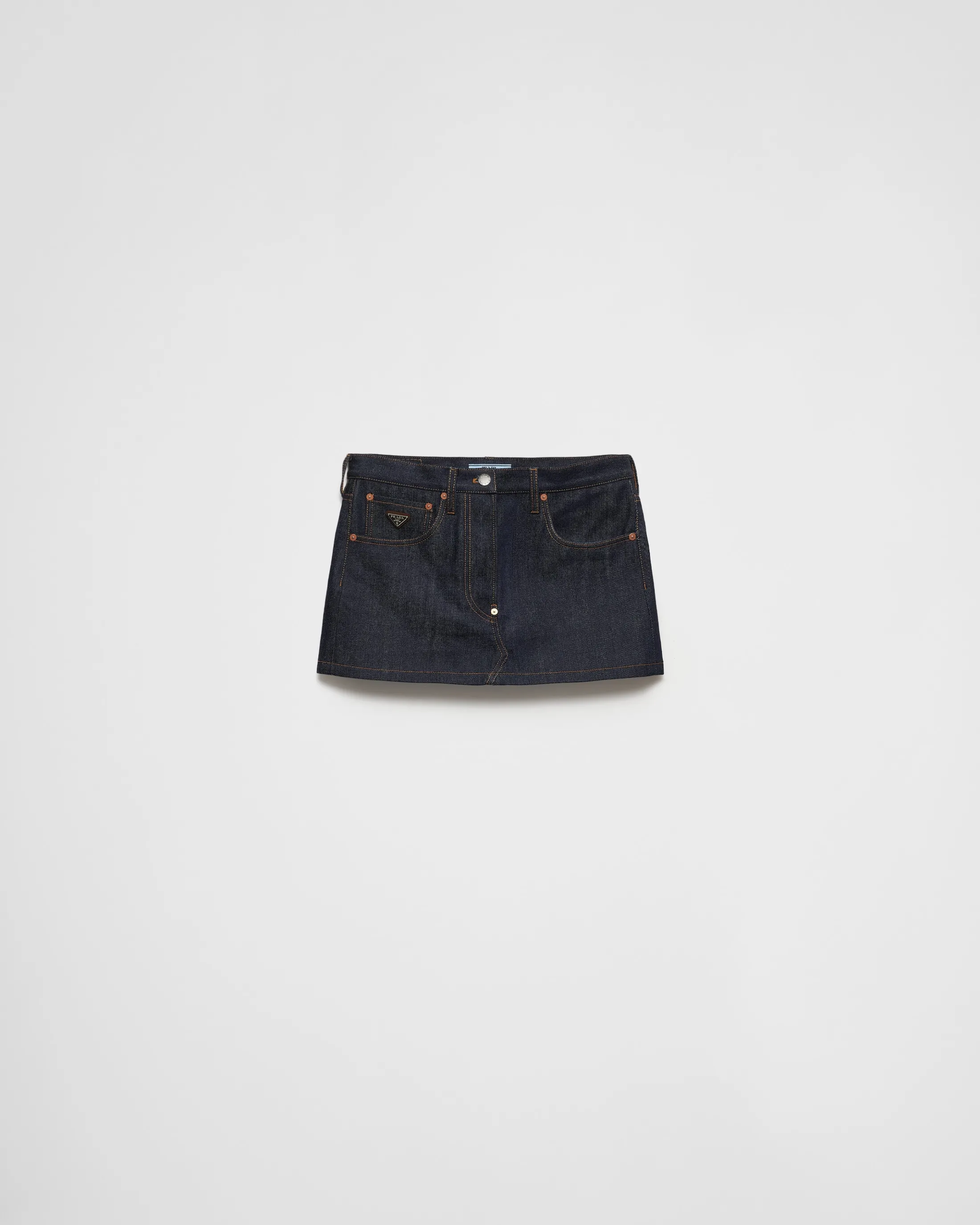 Prada Miniskirt in selvedge denim Navy New