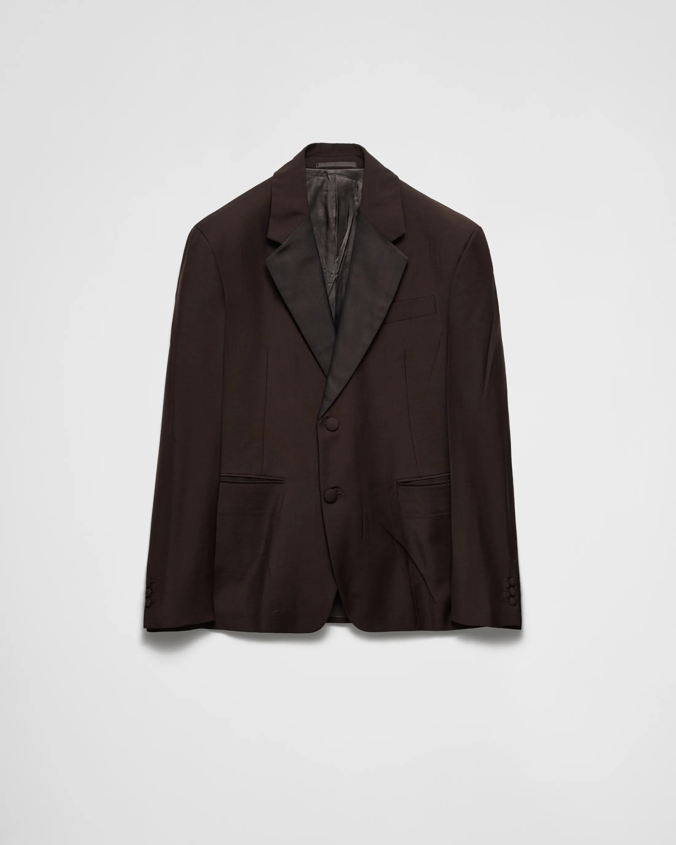 Prada Mohair wool single-breasted jacket Ebony Outlet