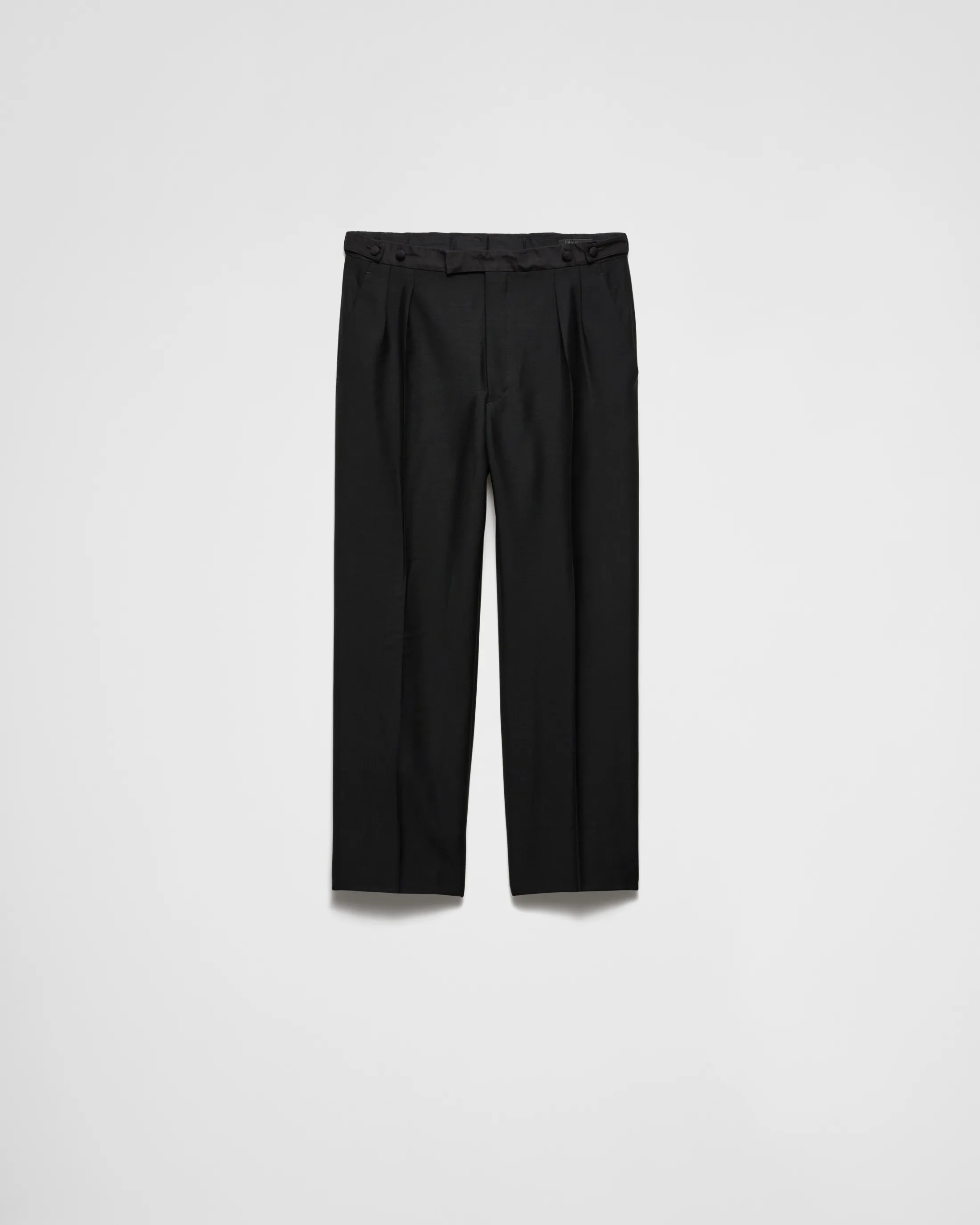 Prada Mohair wool trousers Black Cheap