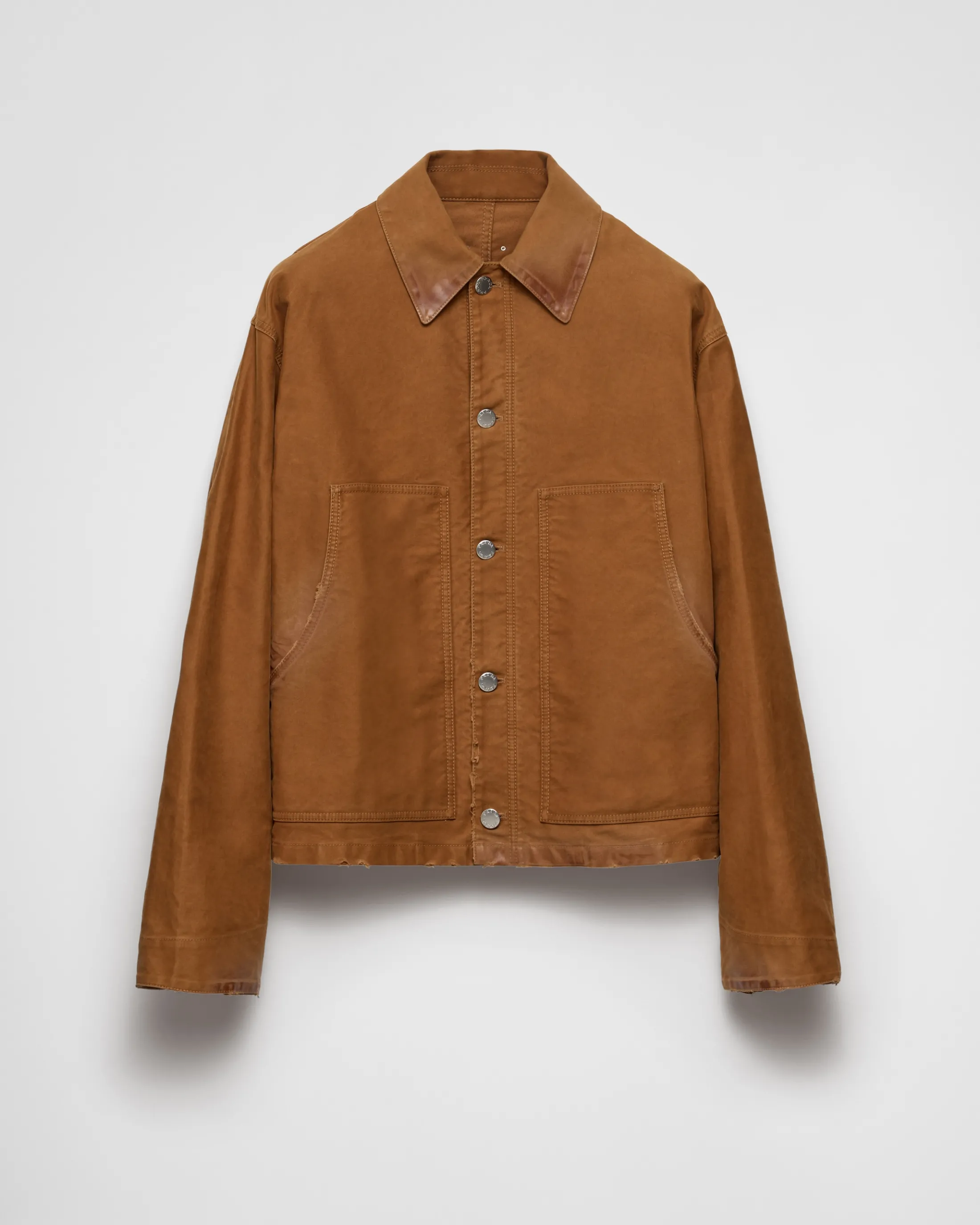 Prada Moleskin blouson jacket Brown Fashion