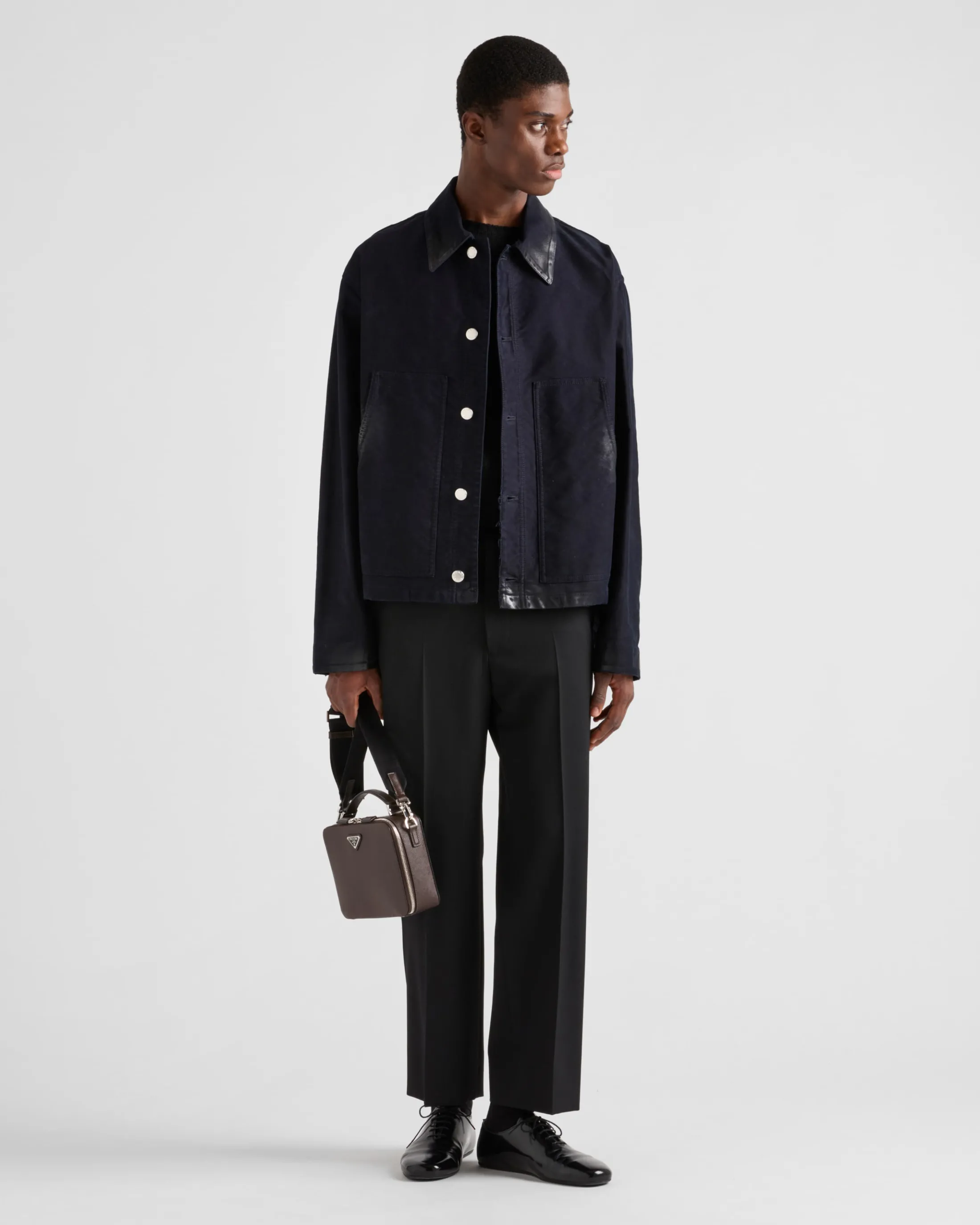 Prada Moleskin blouson jacket Navy Store