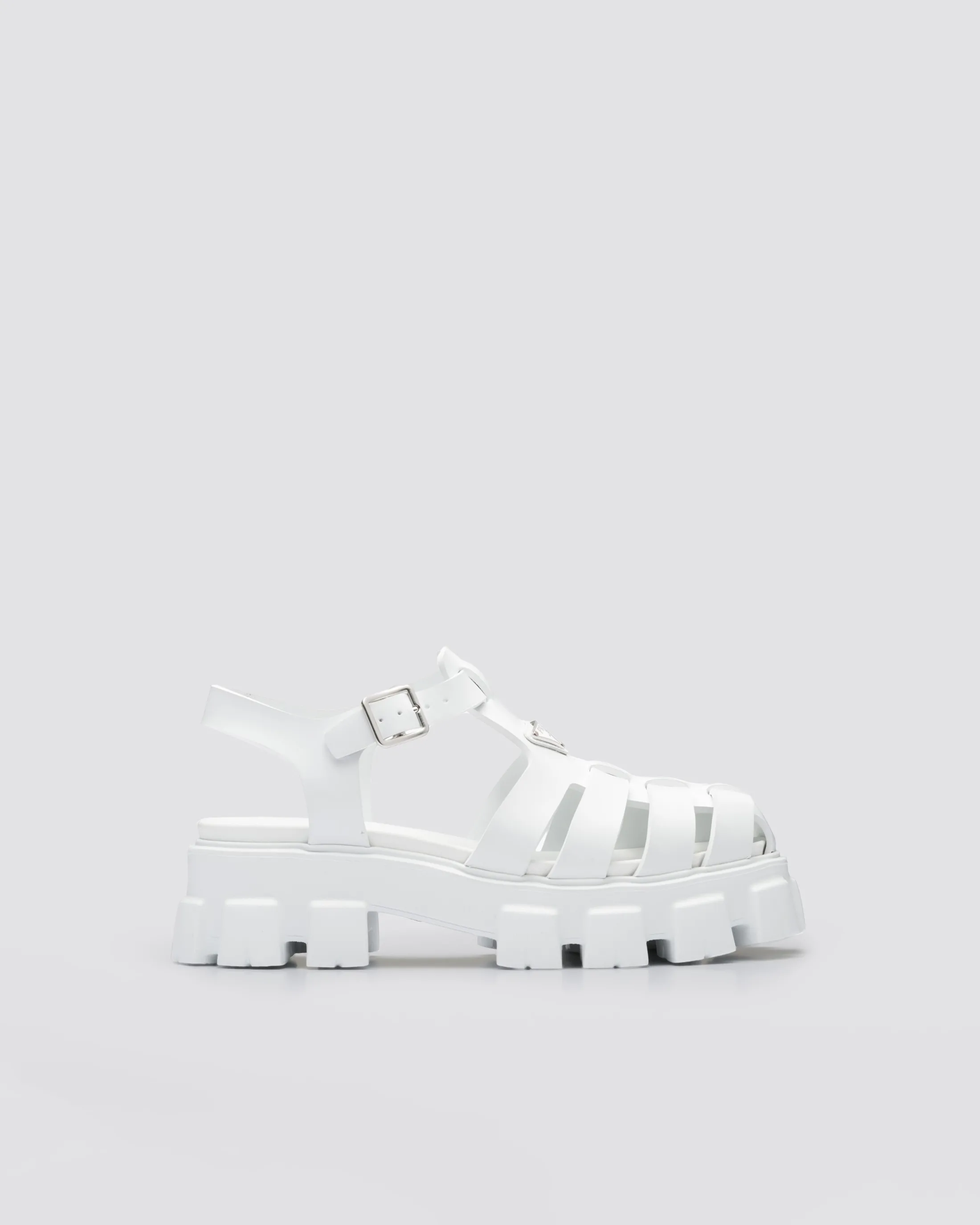 Prada Monolith rubber sandals White Discount