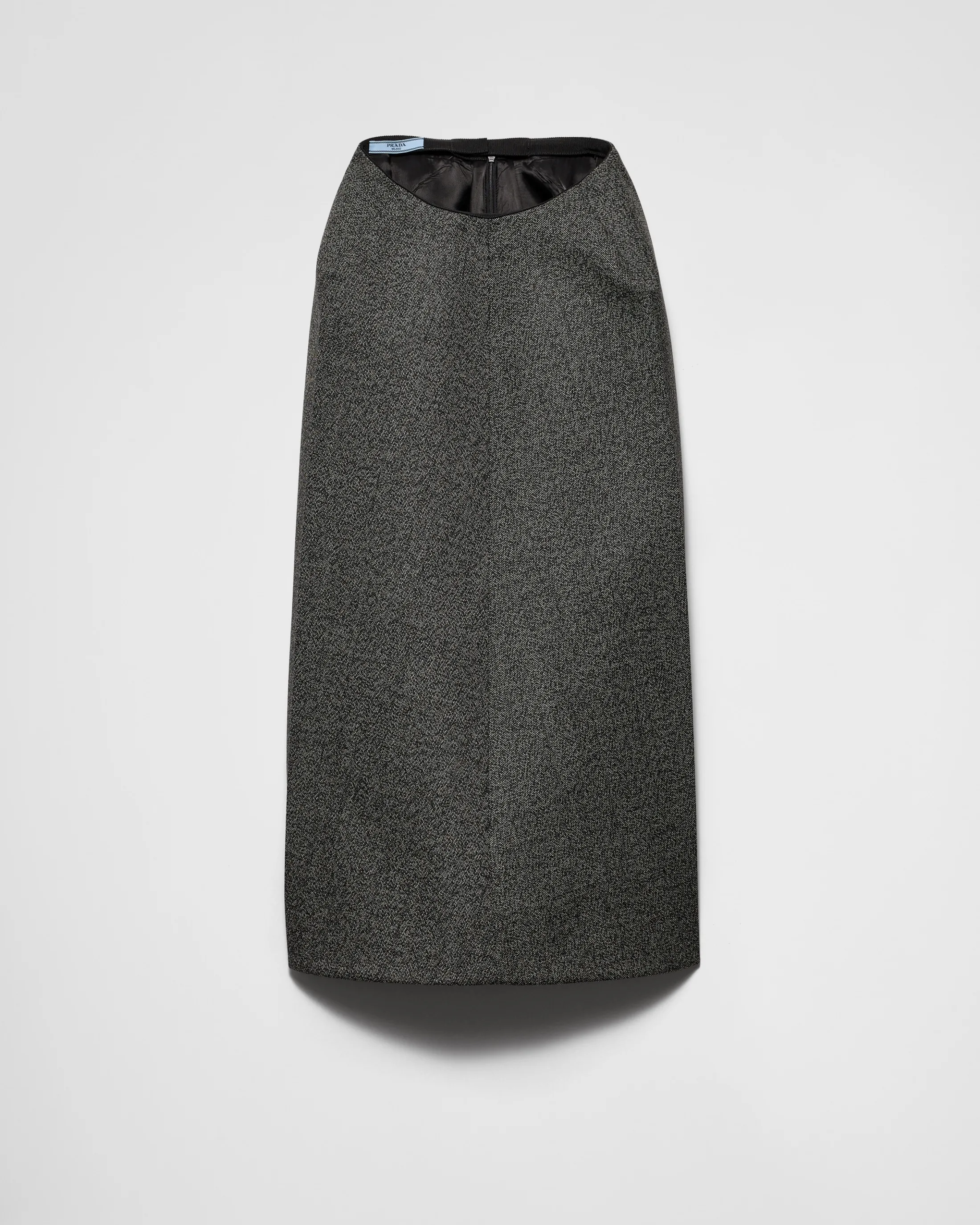 Prada Mouliné midi-skirt Black Sale