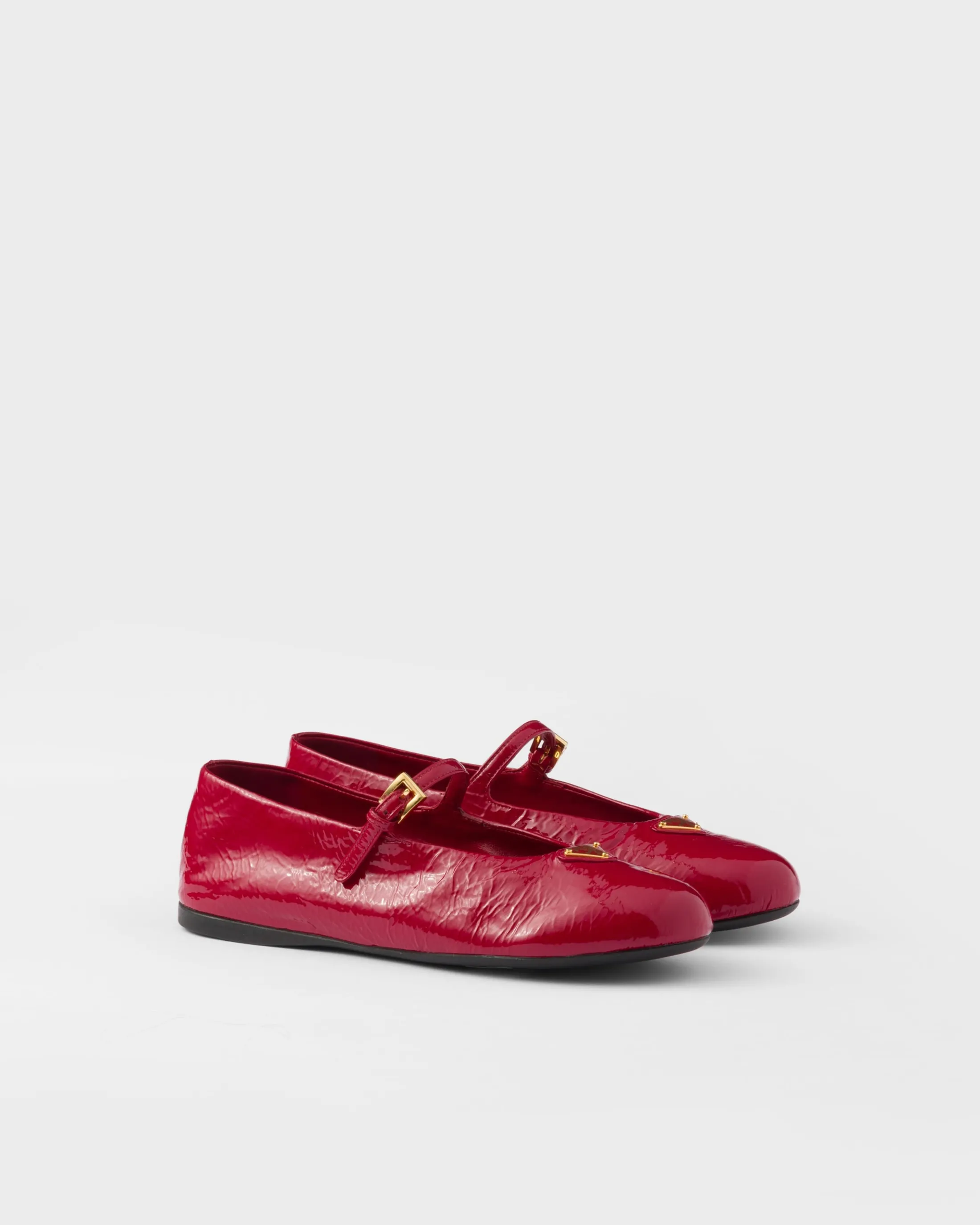 Prada Naplak patent leather ballerinas Cherryred Best