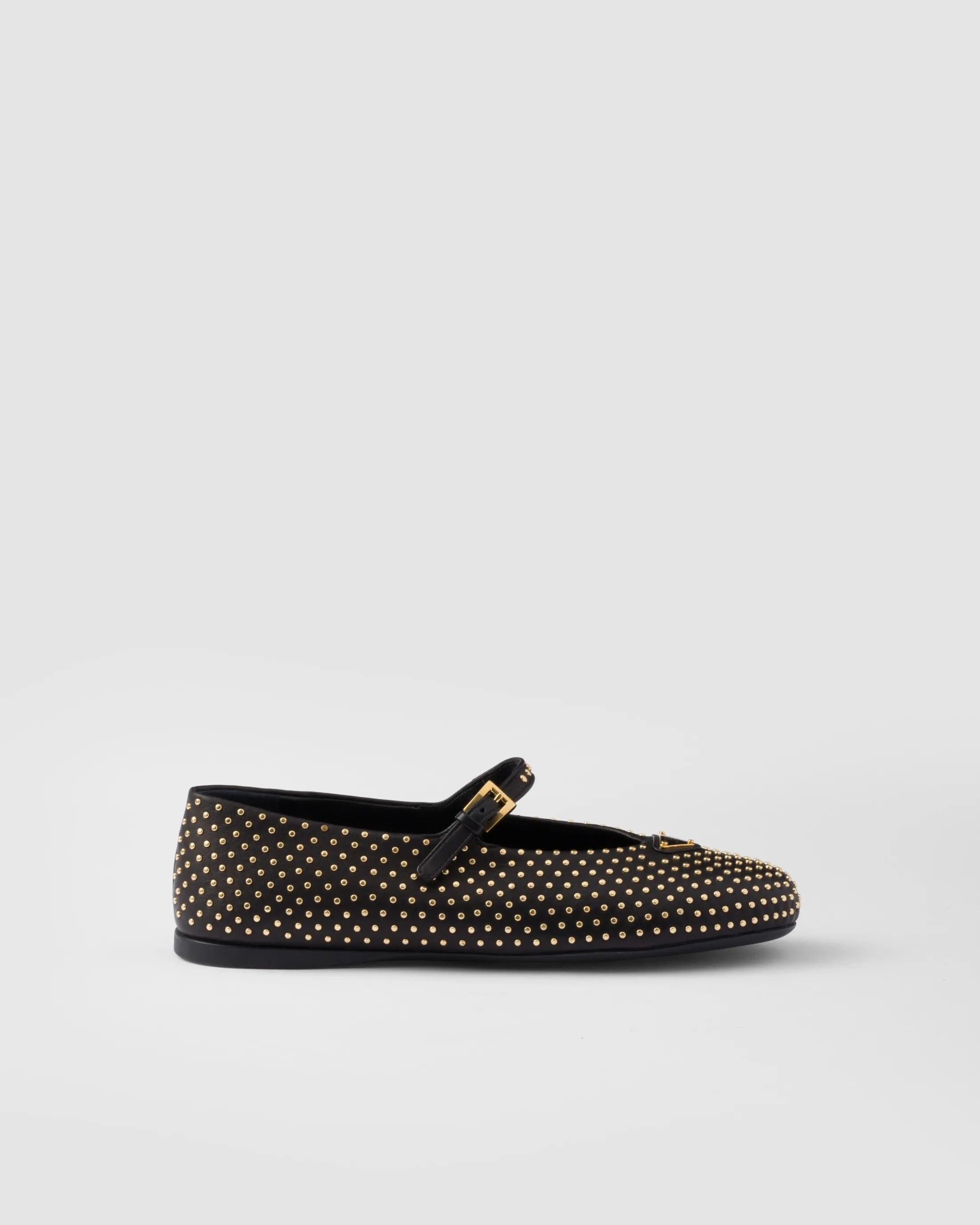 Prada Nappa leather ballerinas with studs Black Fashion