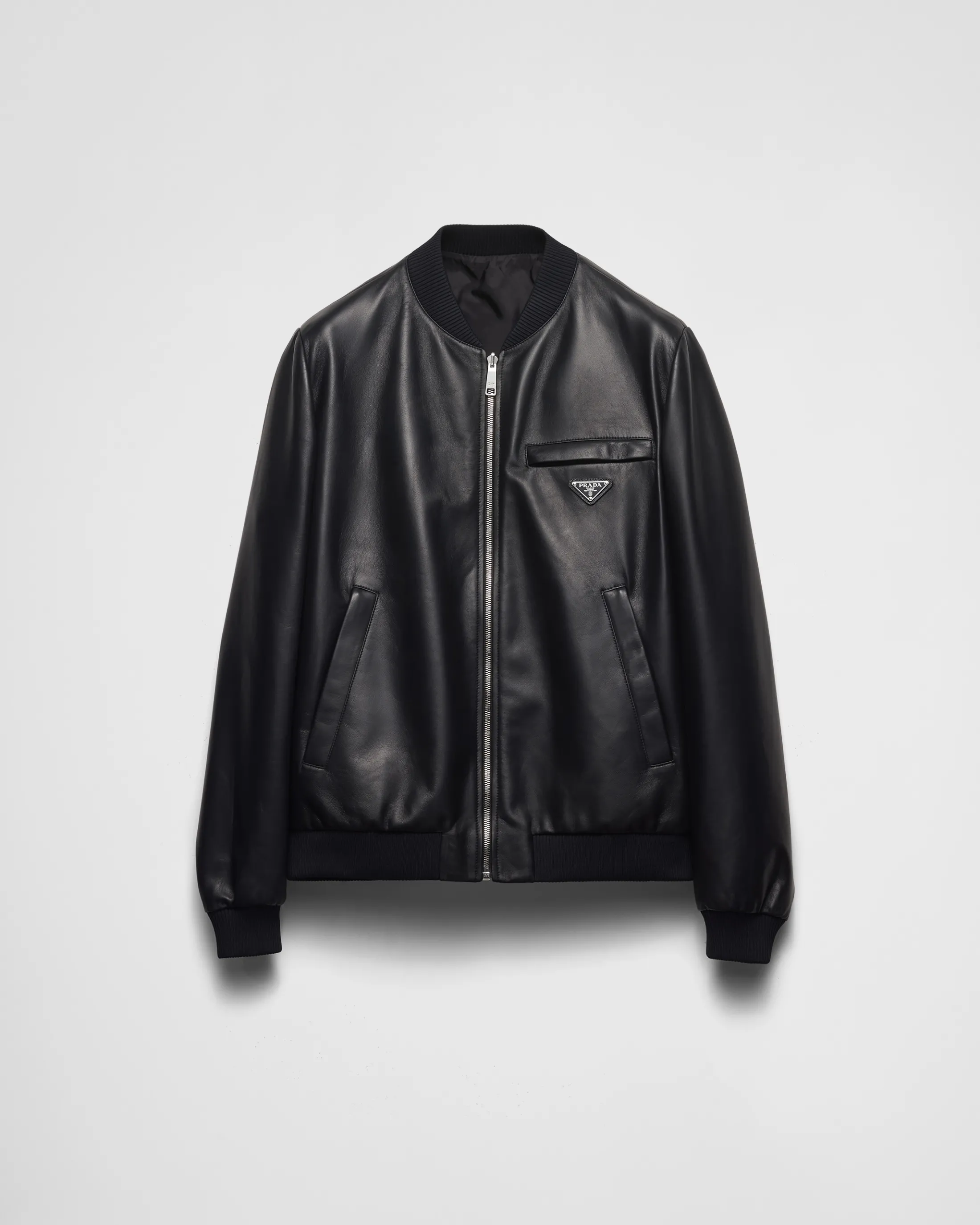 Prada Nappa leather bomber jacket Black Outlet