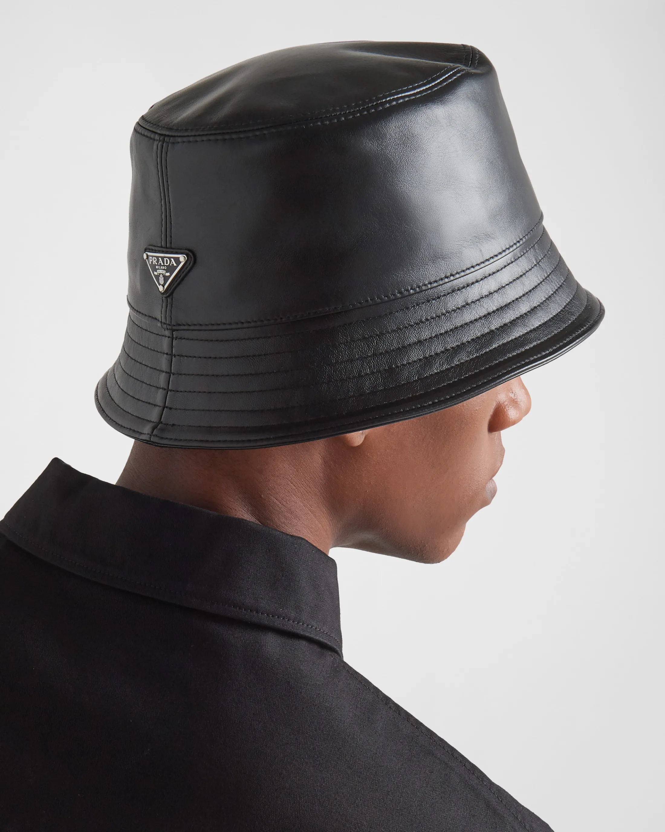 Prada Nappa leather bucket hat Black Best