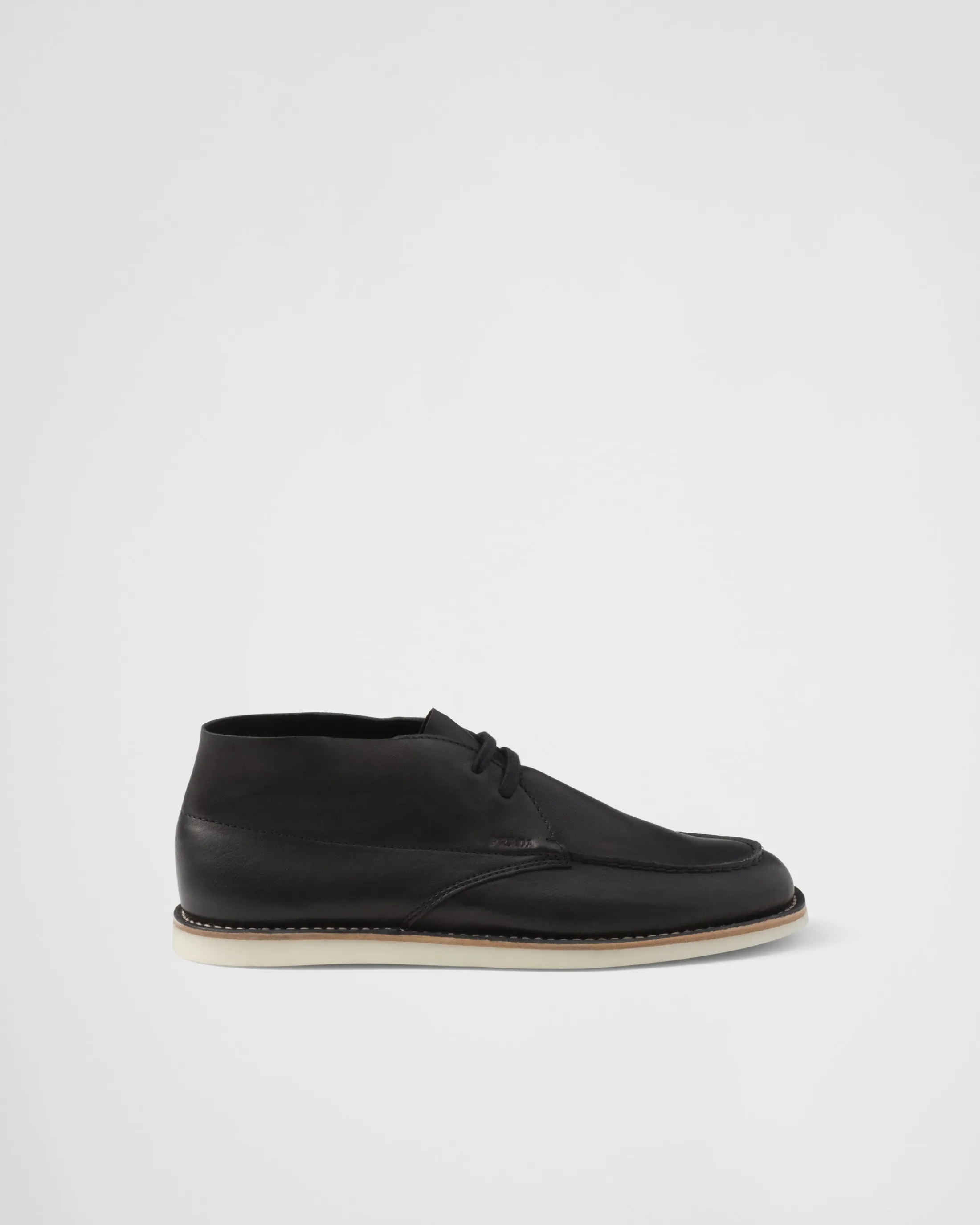 Prada Nappa leather Chukka boots Black Shop