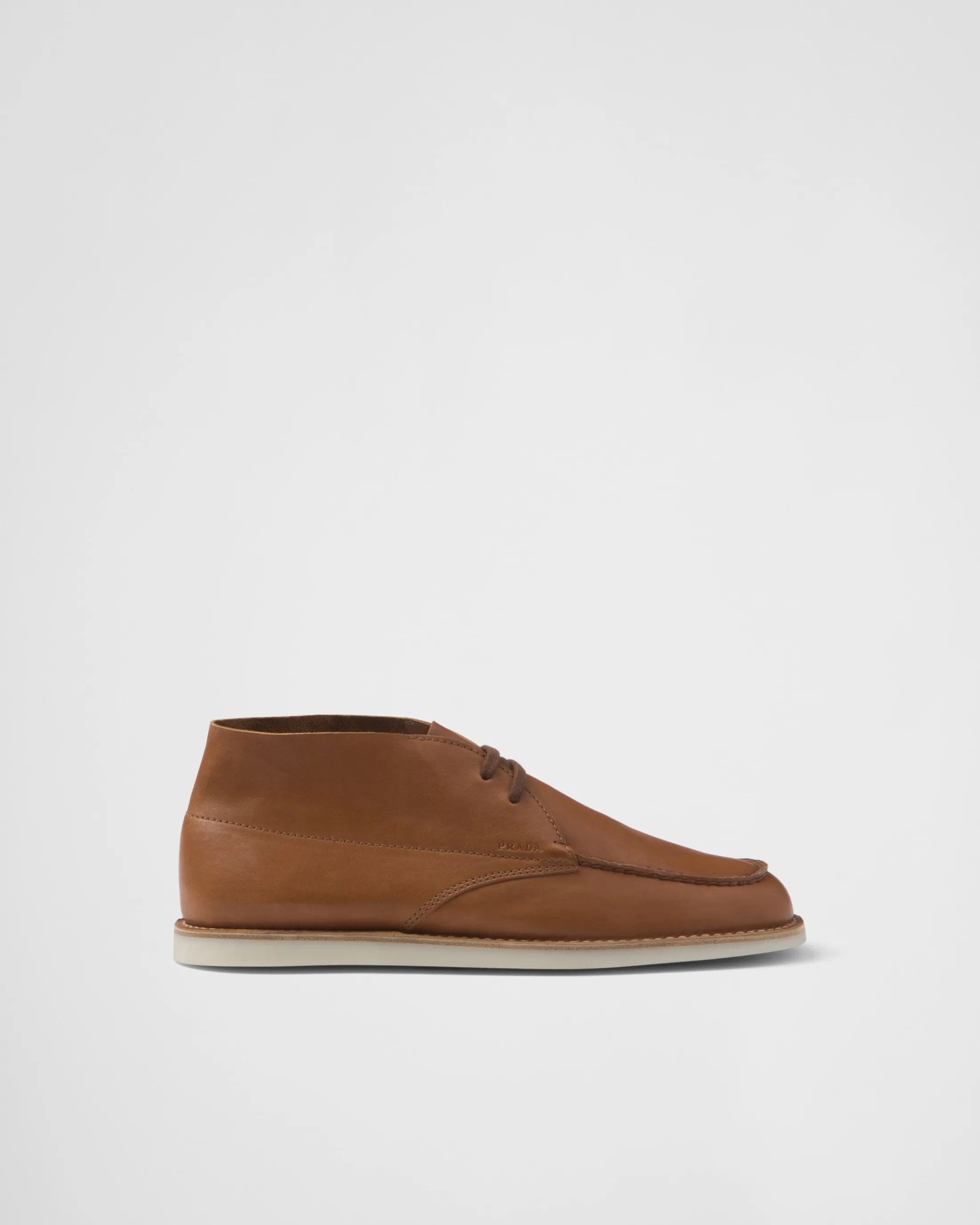 Prada Nappa leather Chukka boots Caramel Discount