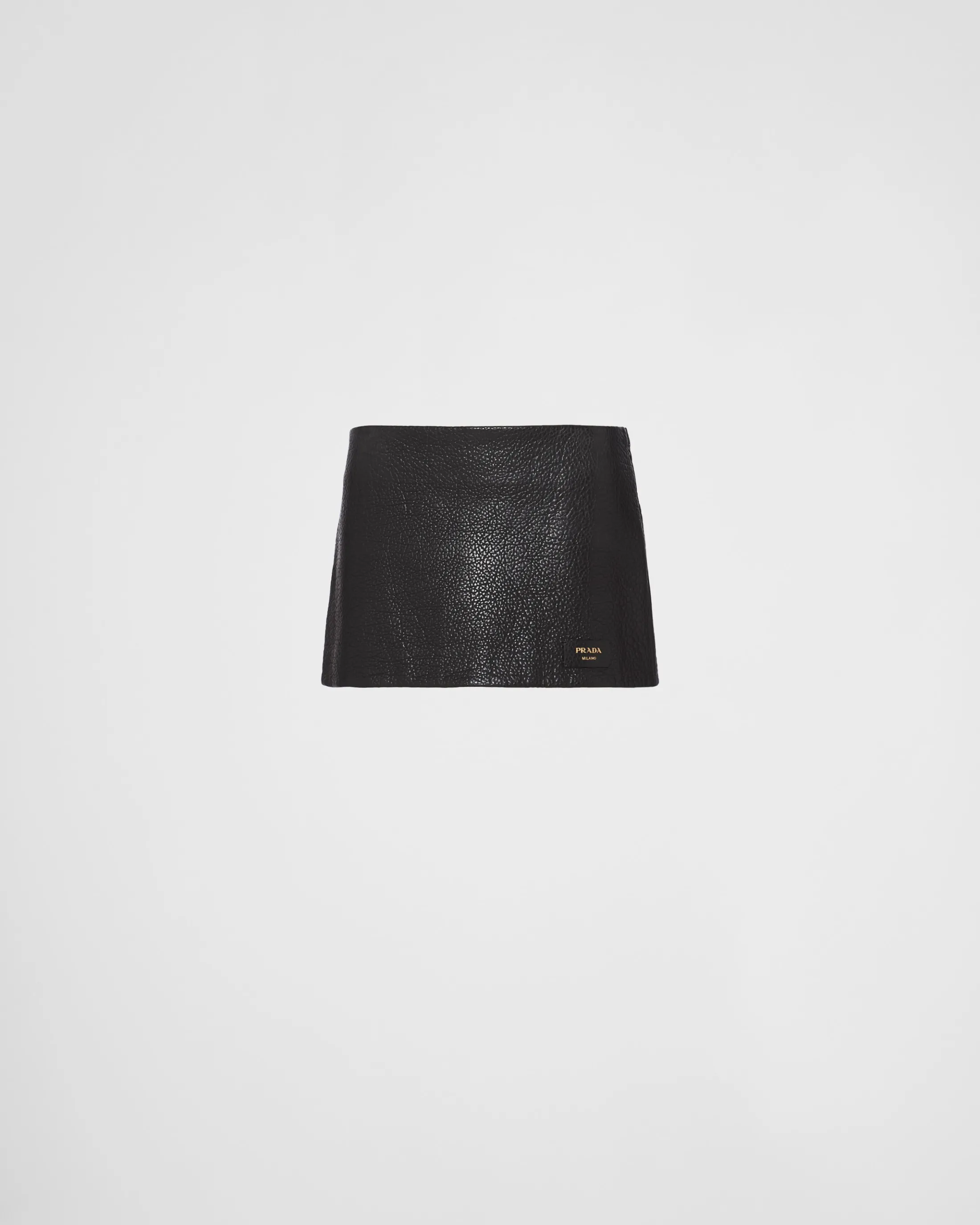 Prada Nappa leather miniskirt Black Hot