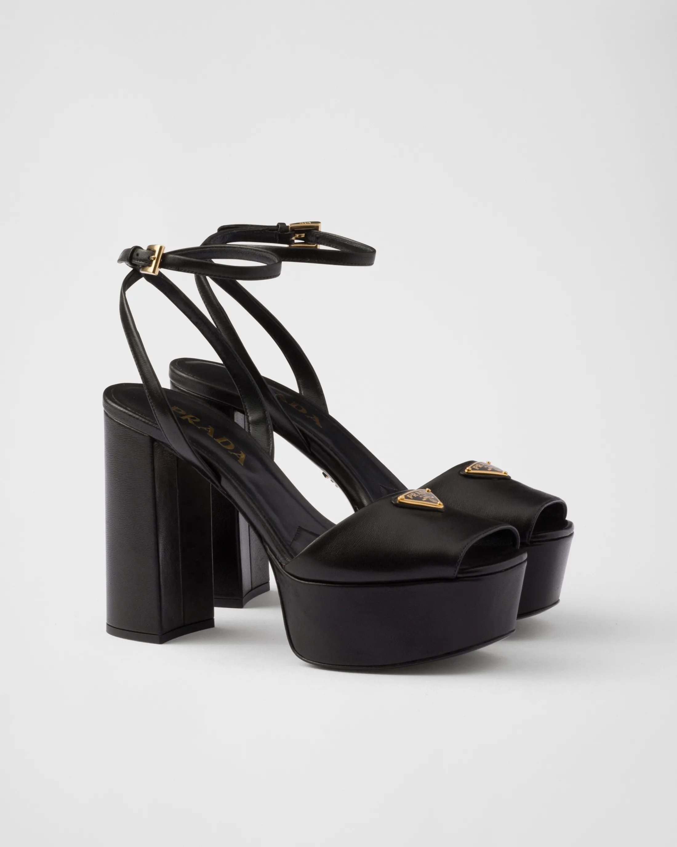 Prada Nappa leather platform sandals Black Fashion