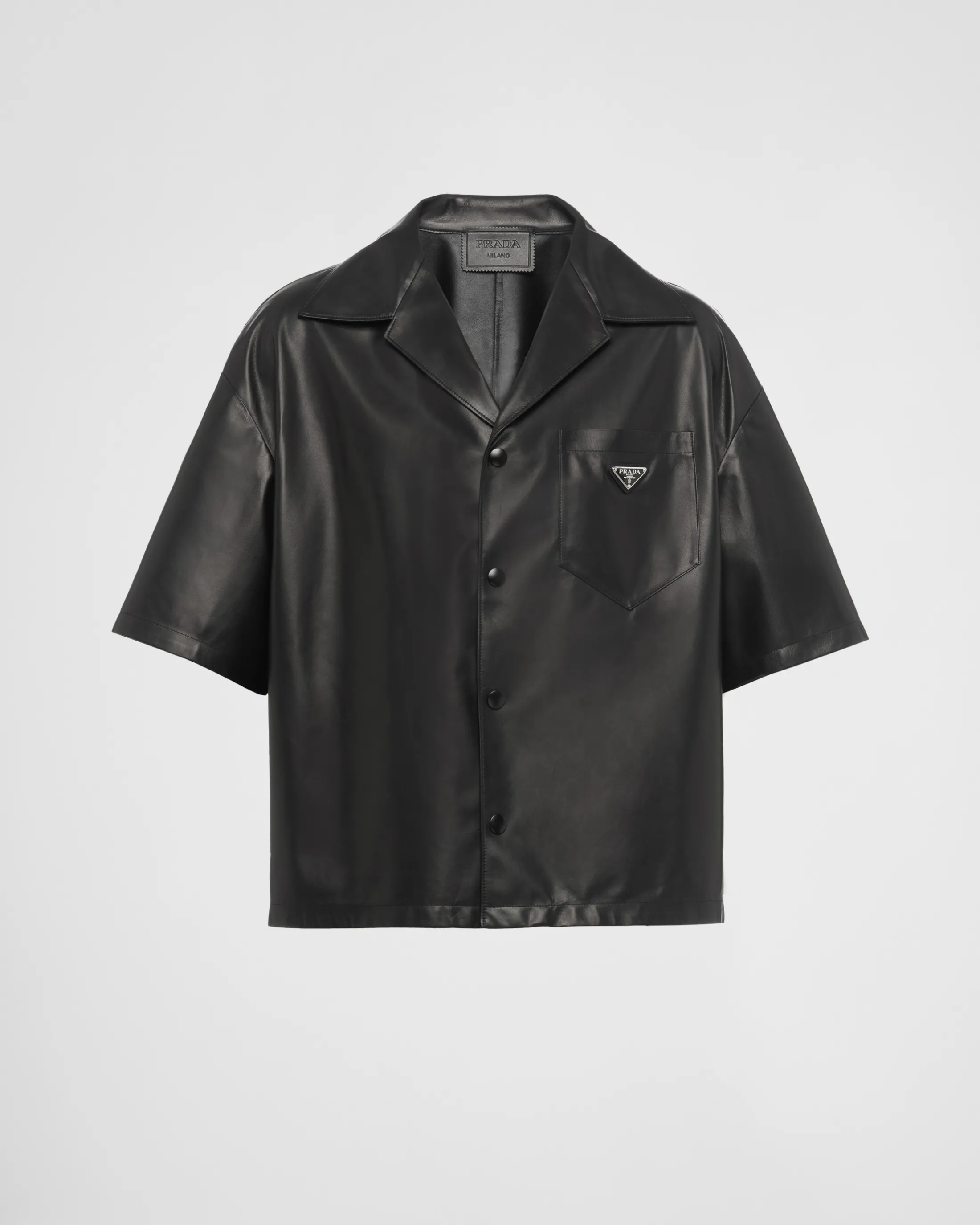 Prada Nappa leather shirt Black Sale