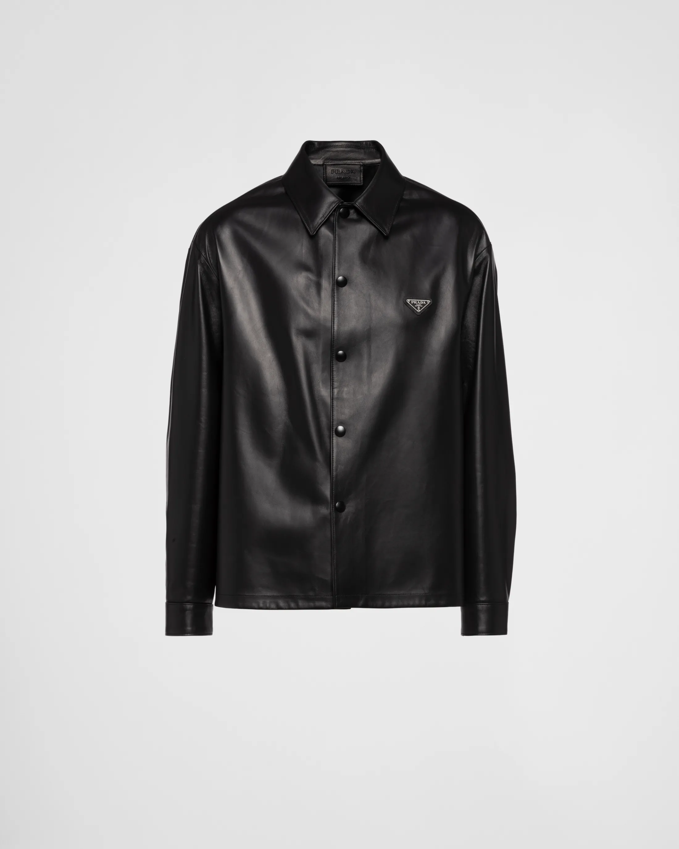 Prada Nappa leather shirt Black Best Sale