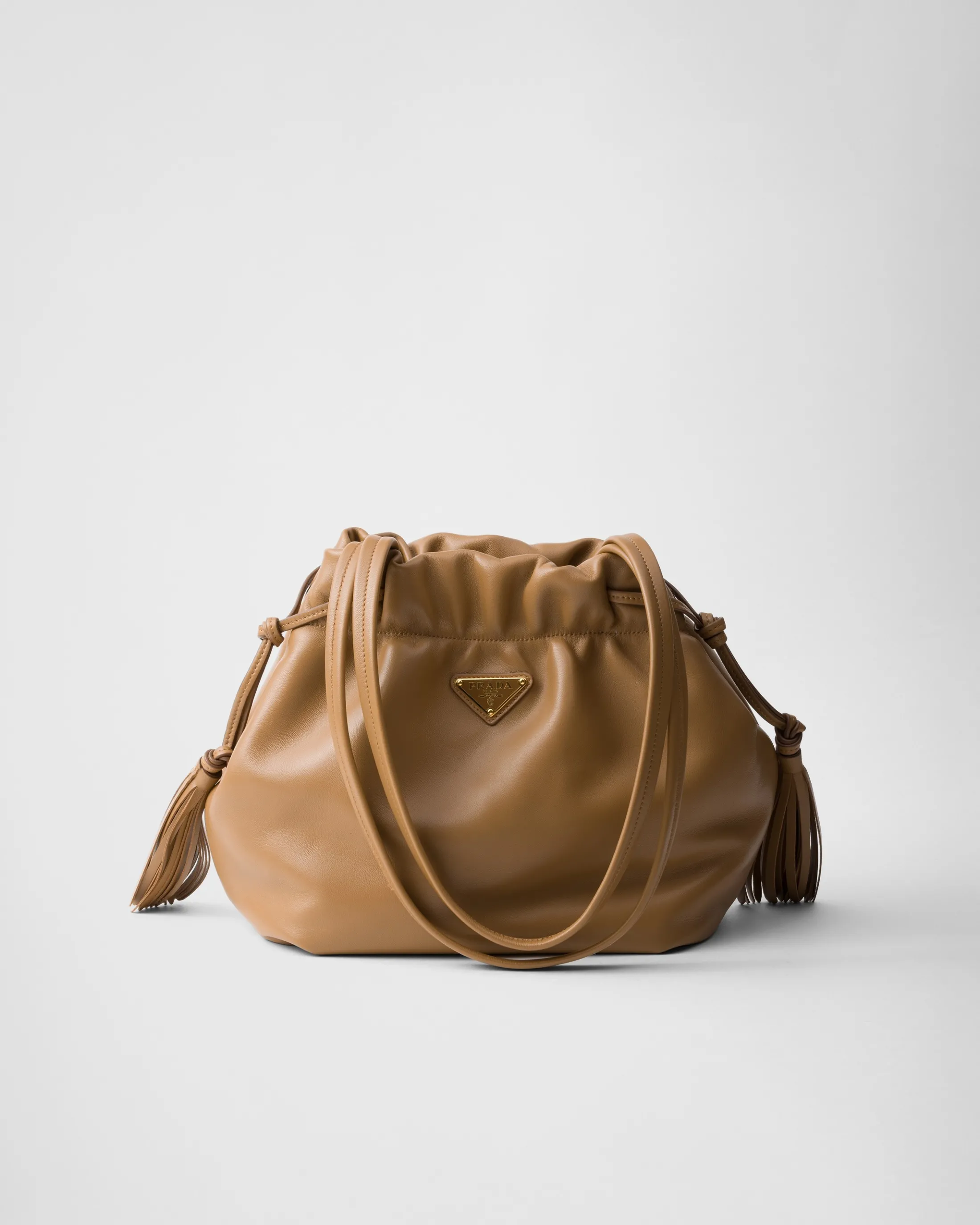 Prada Nappa leather shoulder bag Caramel Clearance