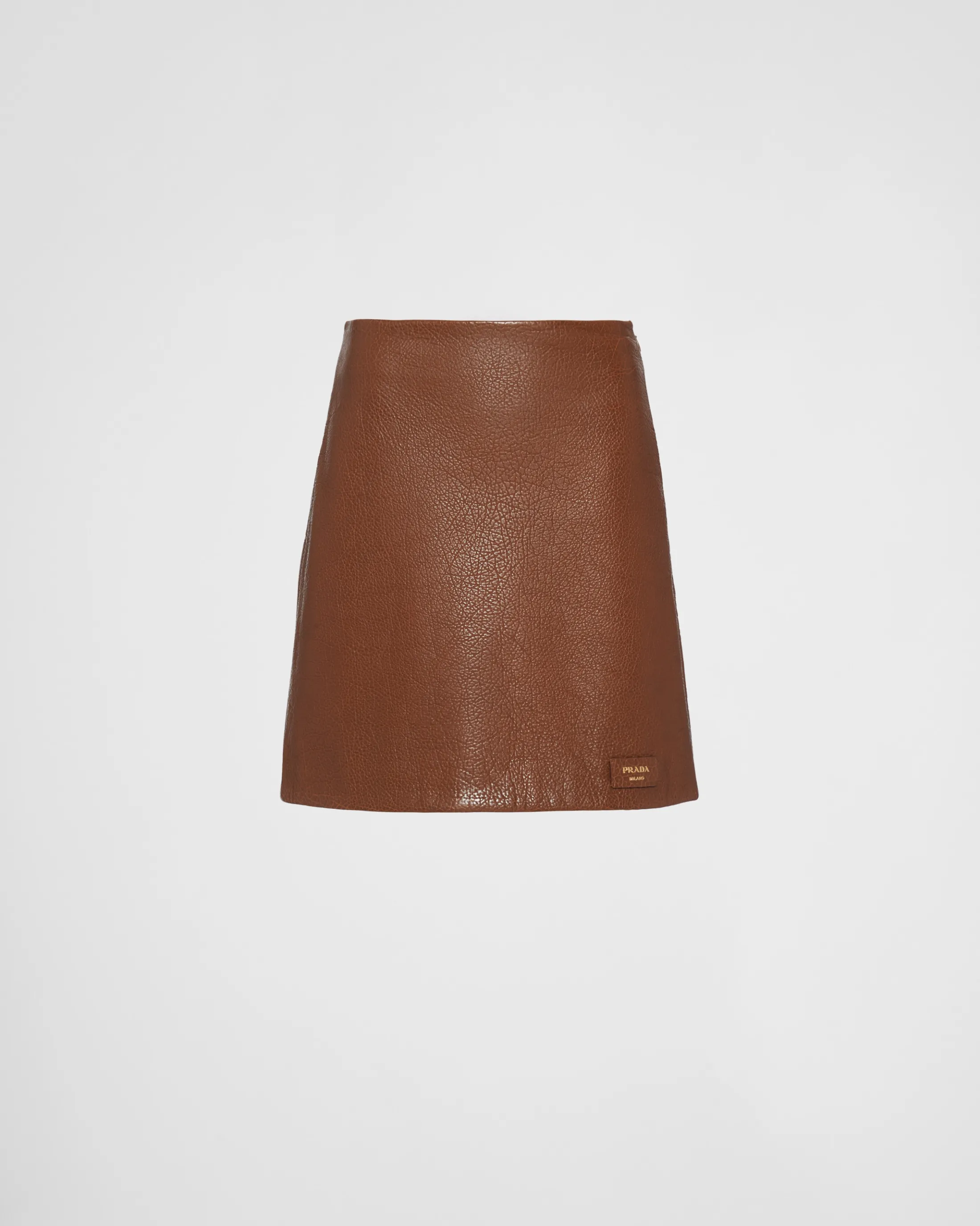 Prada Nappa leather skirt Cocoabrown Discount