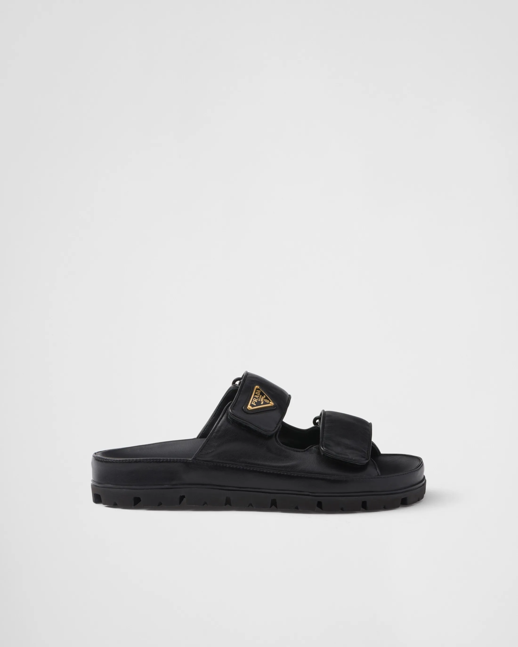 Prada Nappa leather slides Black Online