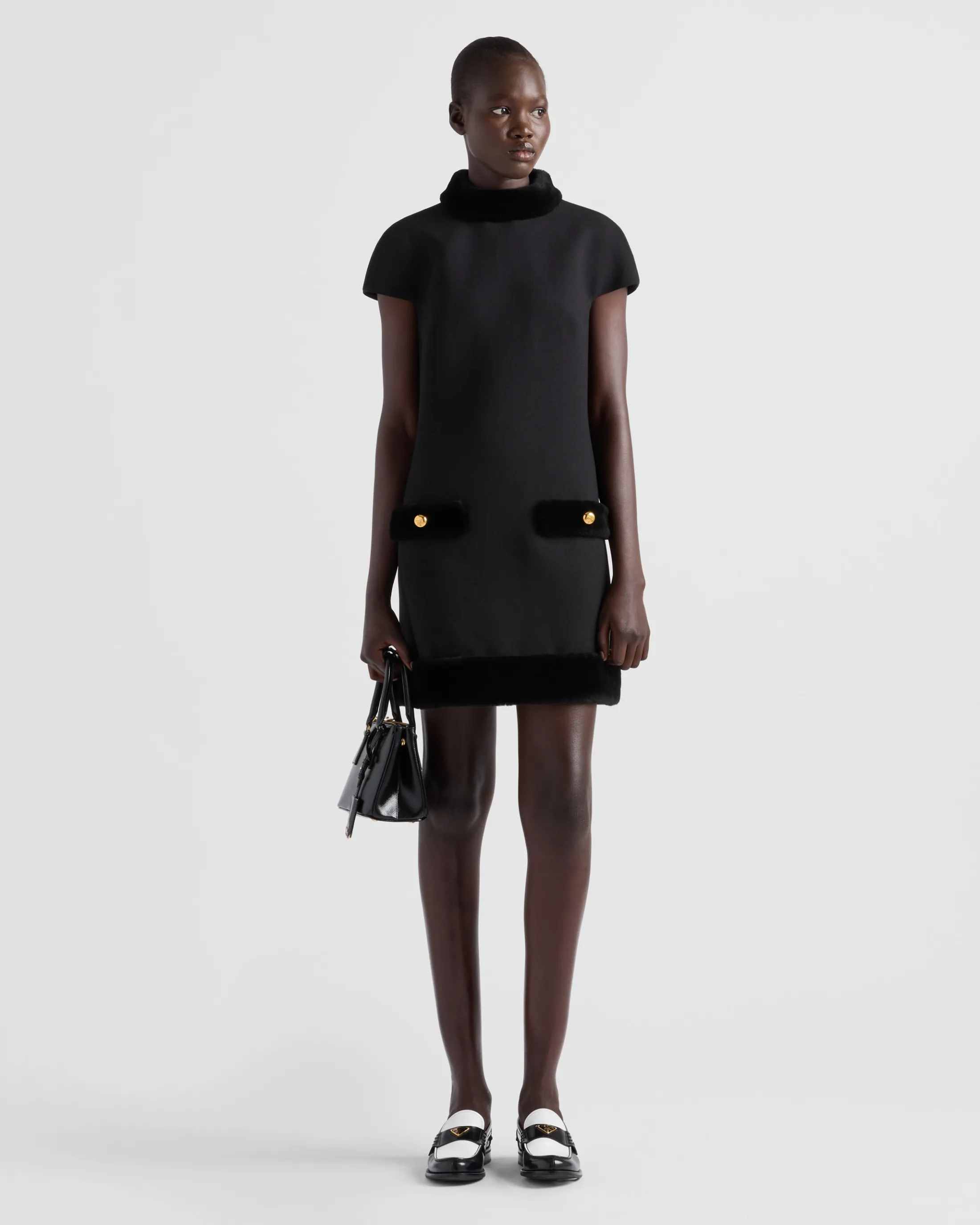 Prada Natté mini-dress Black Discount