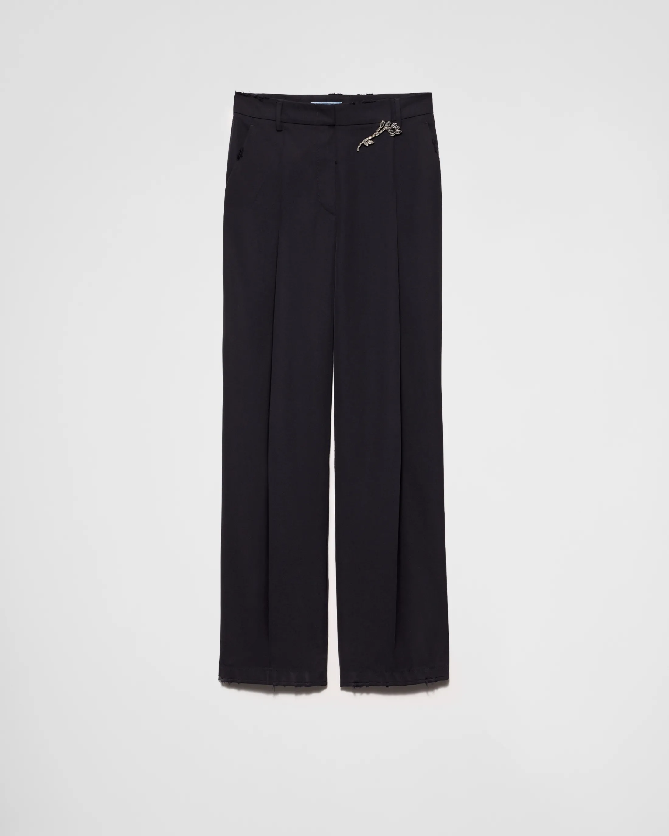 Prada Old-wash gabardine pants Navy Clearance