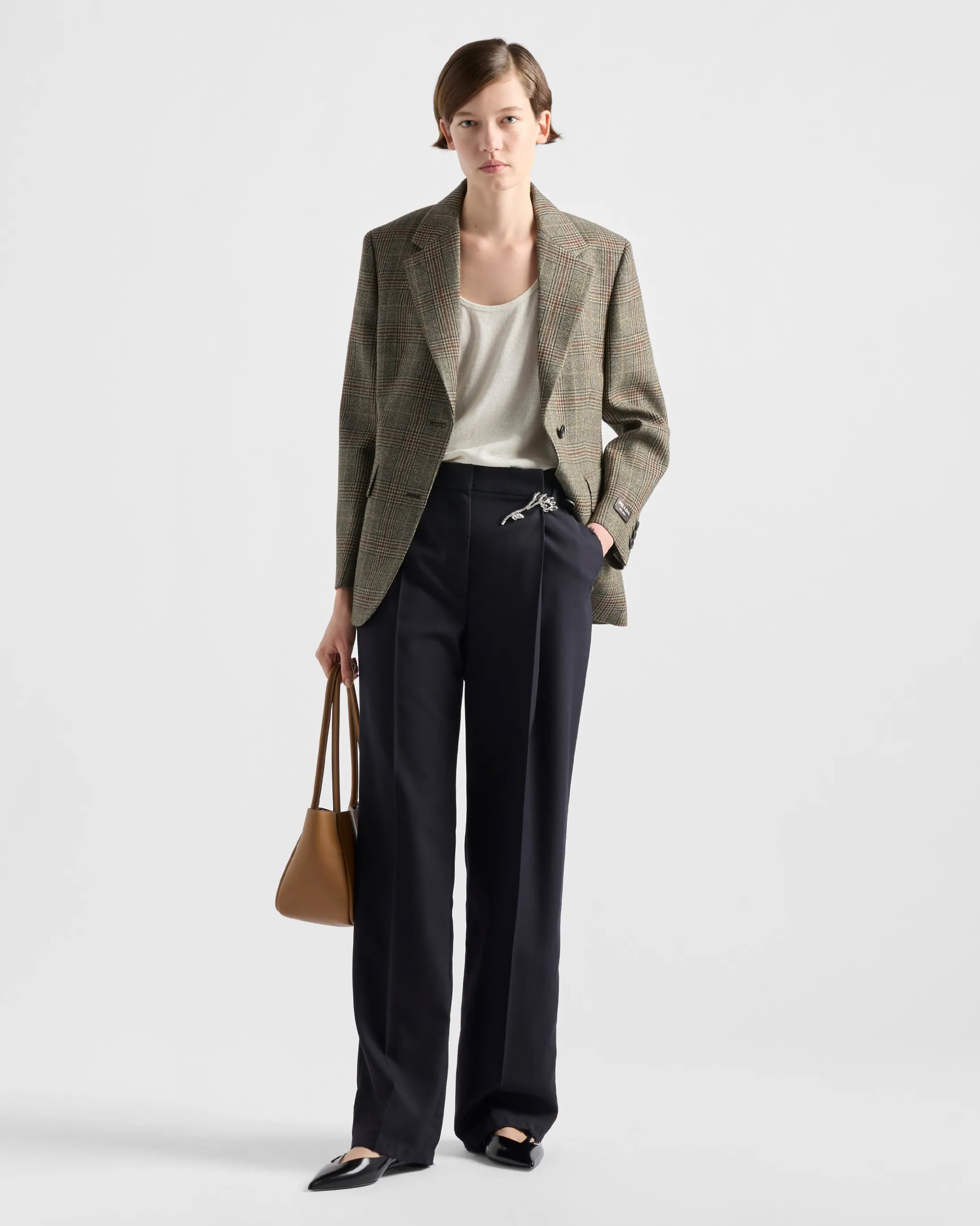 Prada Old-wash gabardine pants Navy Clearance