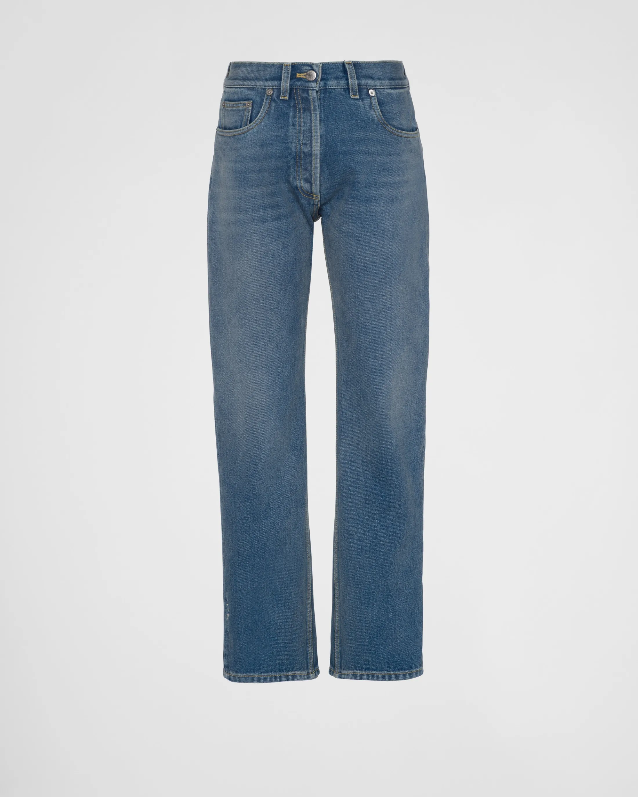 Prada Organic denim five-pocket jeans Midblue Discount