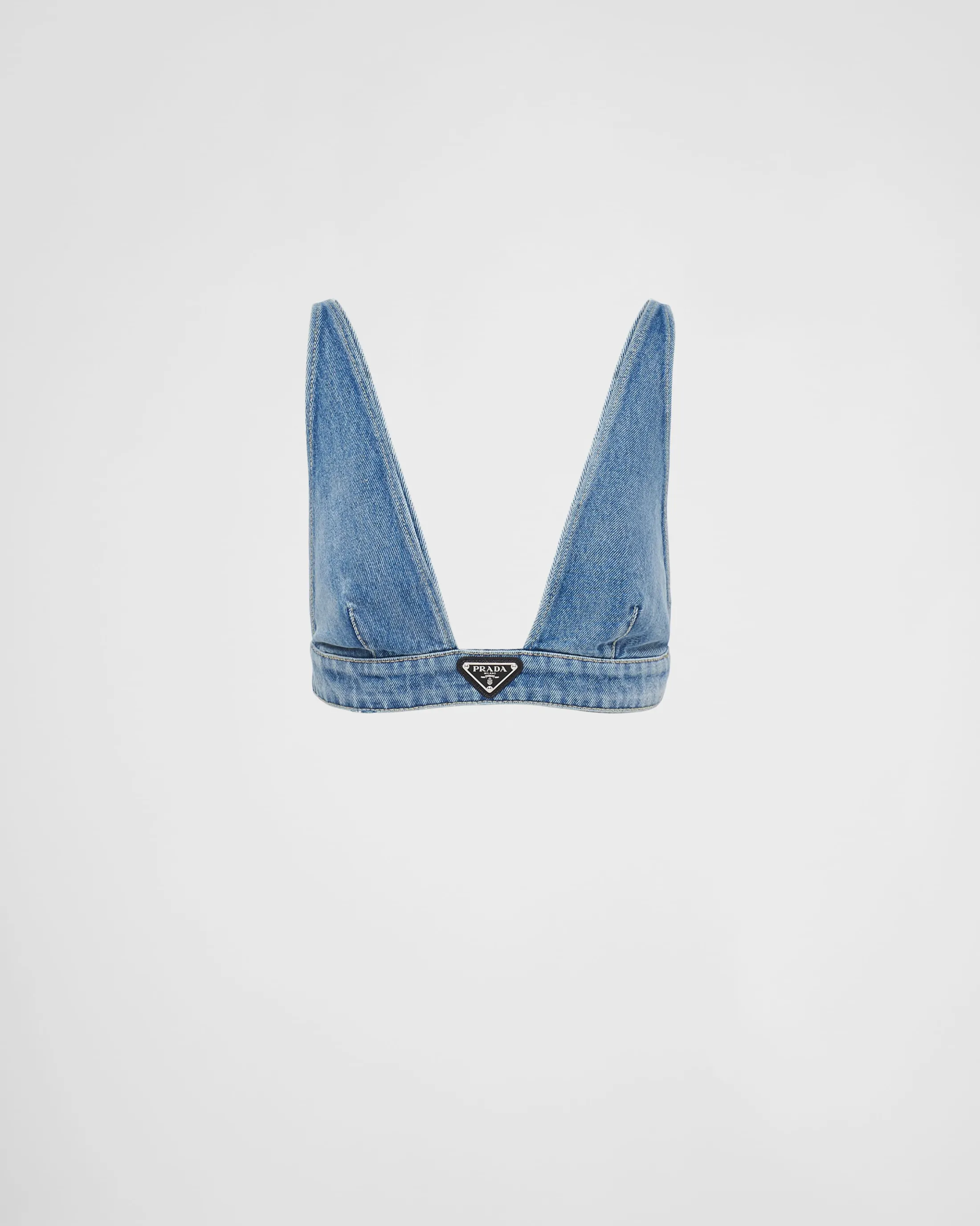 Prada Organic denim top Navy Cheap