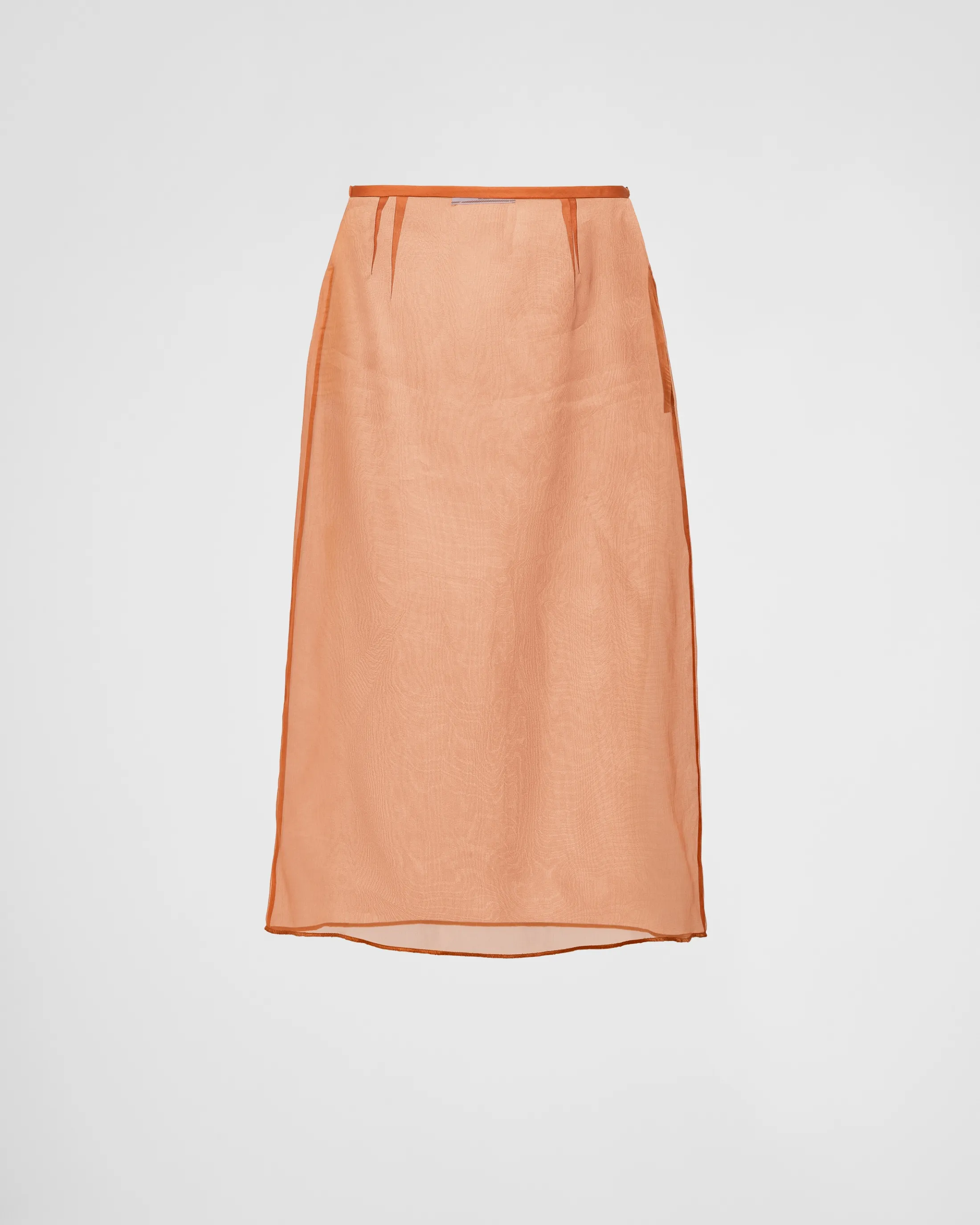 Prada Organza midi-skirt Rust Shop