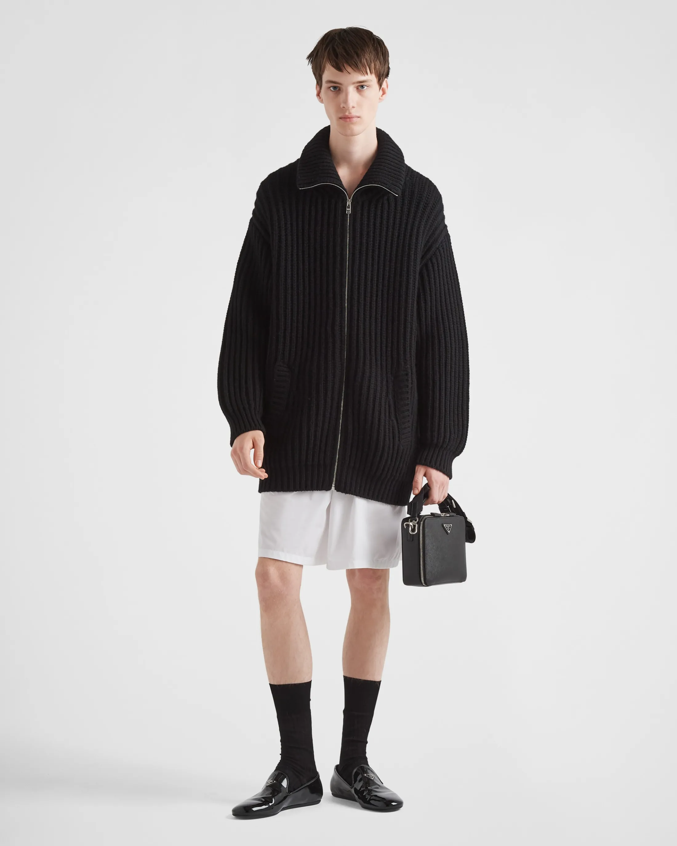 Prada Oversized cashmere cardigan Black Best