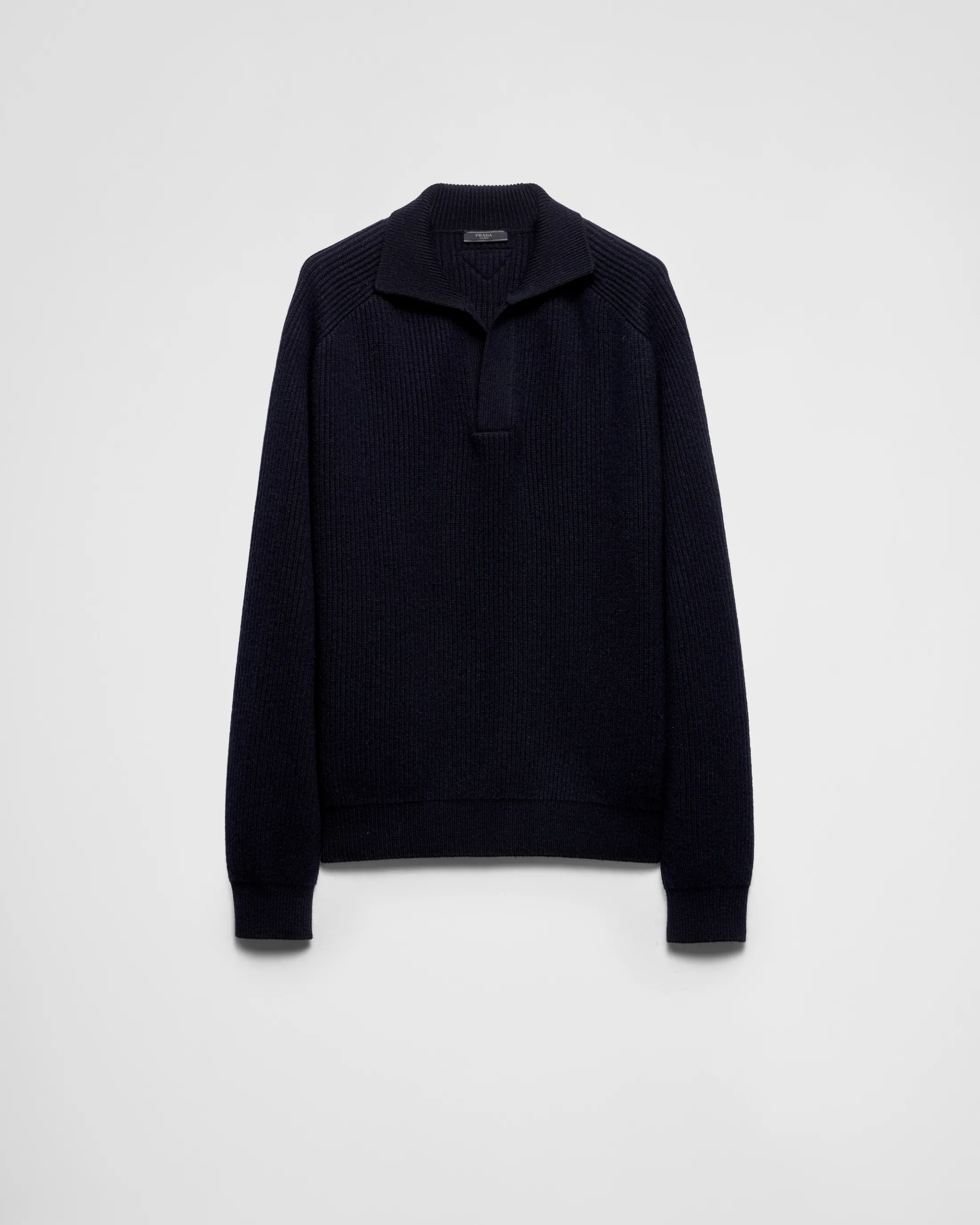 Prada Oversized cashmere polo sweater Navy Fashion