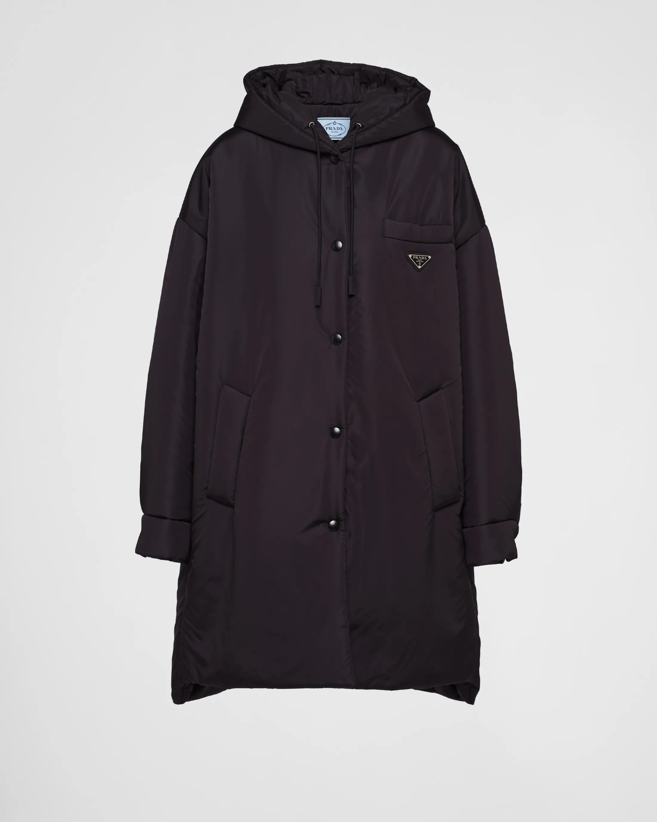 Prada Oversized light Re-Nylon raincoat Black Outlet