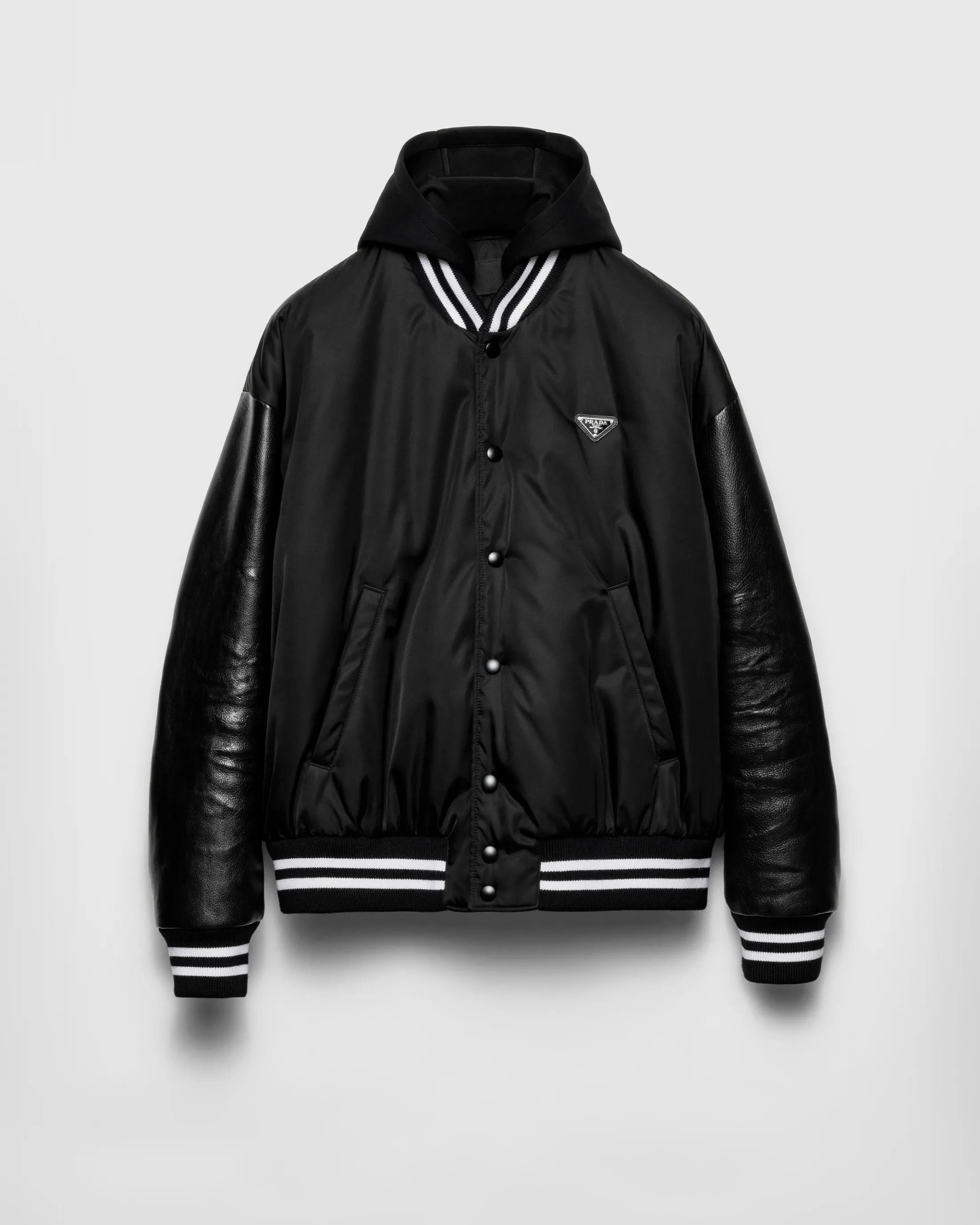 Prada Oversized Re-Nylon bomber jacket Black Hot